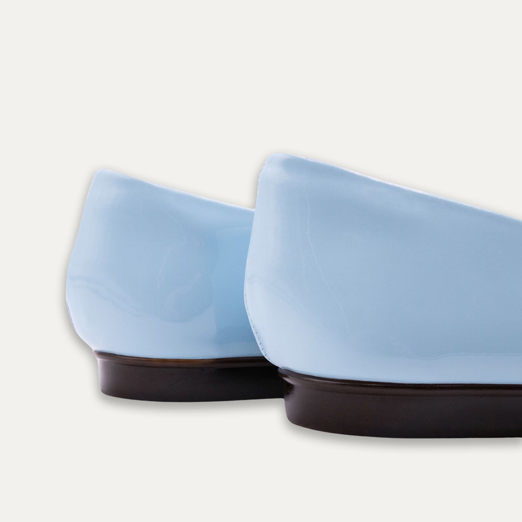 Adel Crystal Buckle Ballet Flats Blue