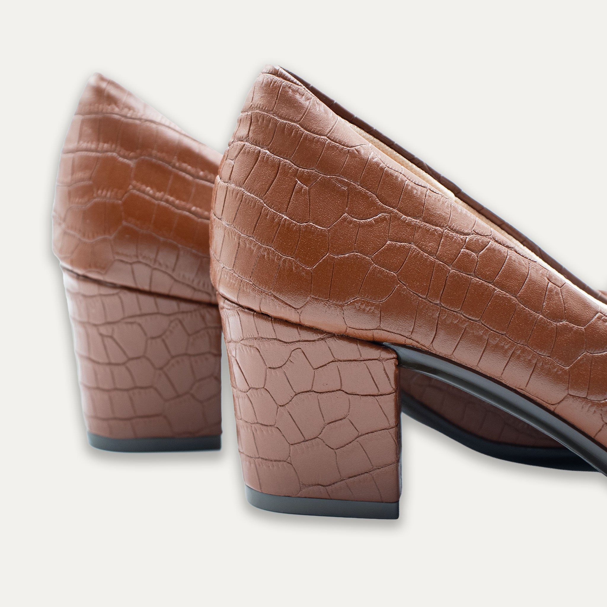 Vania Tiramisu Pointed Toe Block Heels