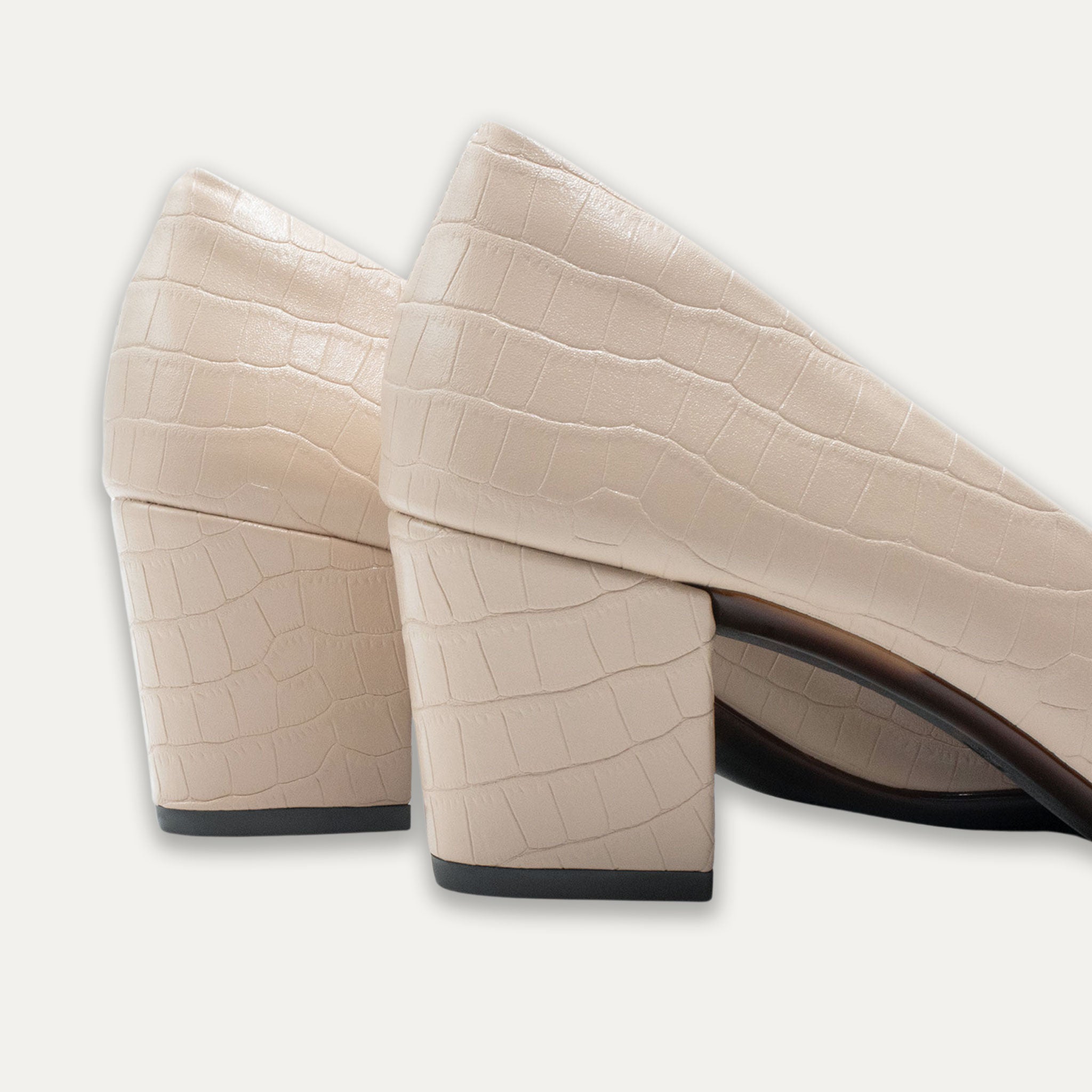 Vicenta Nude Block Heels