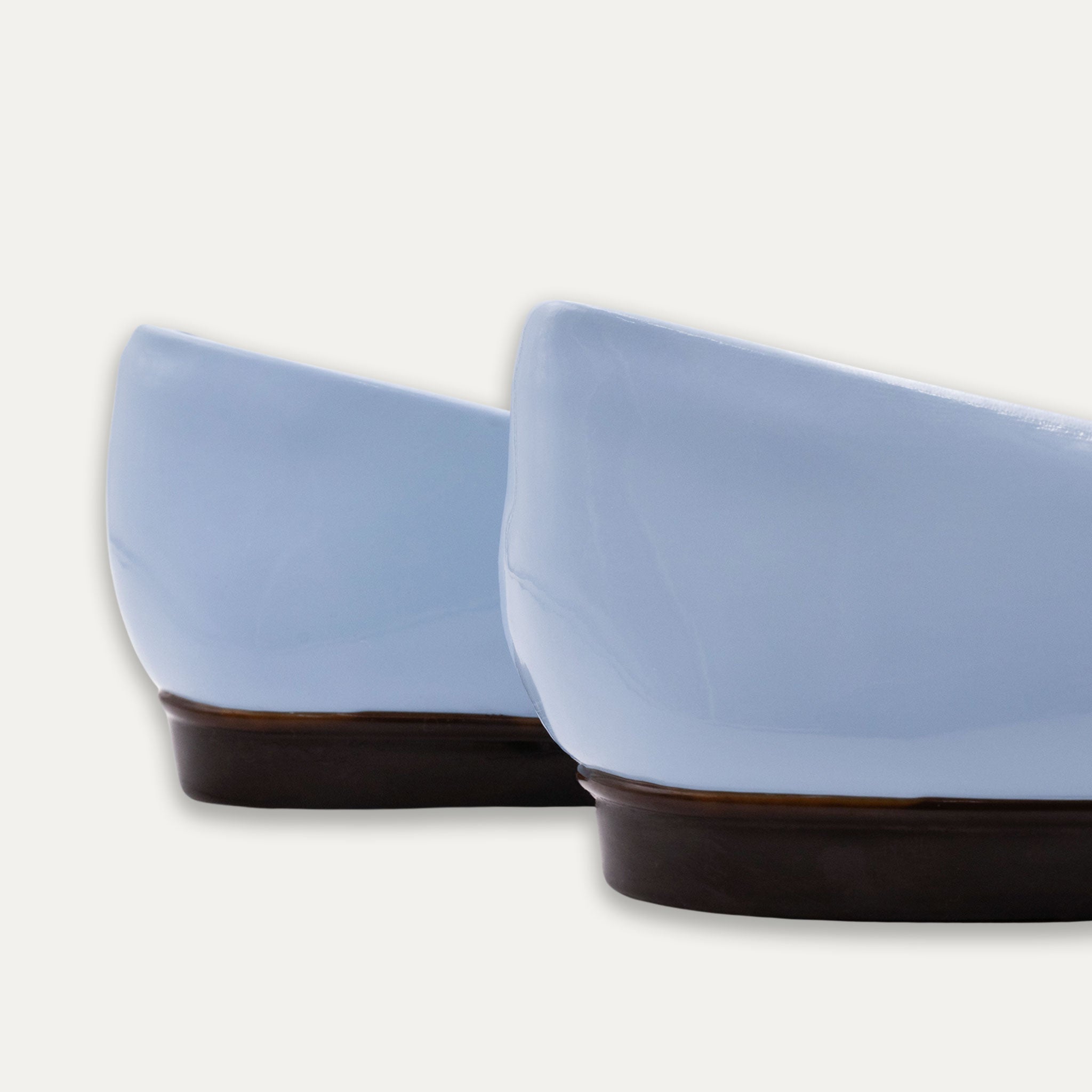 Luciana Crystal Bow Pointed Toe Flats Blue