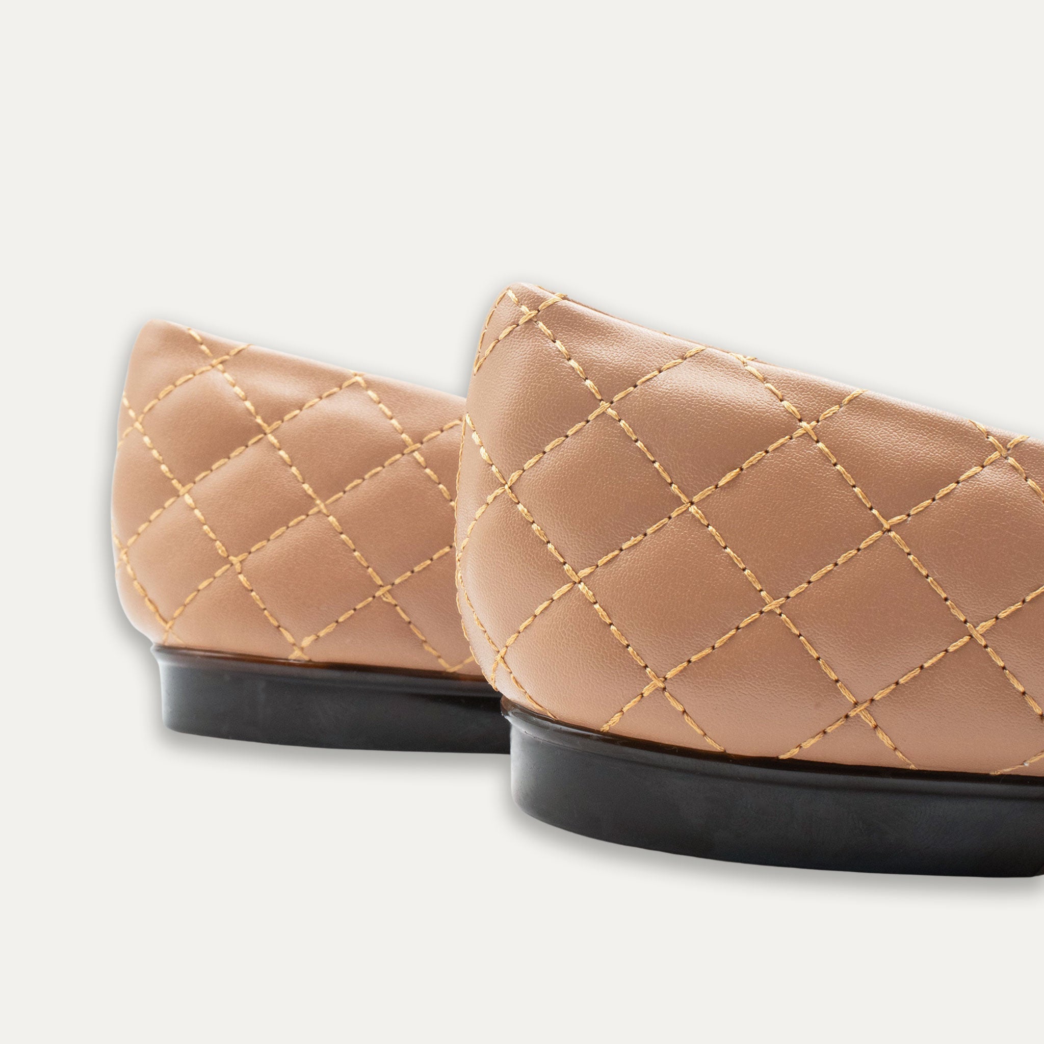 Adriana Bow Pointed Toe Flats Tan