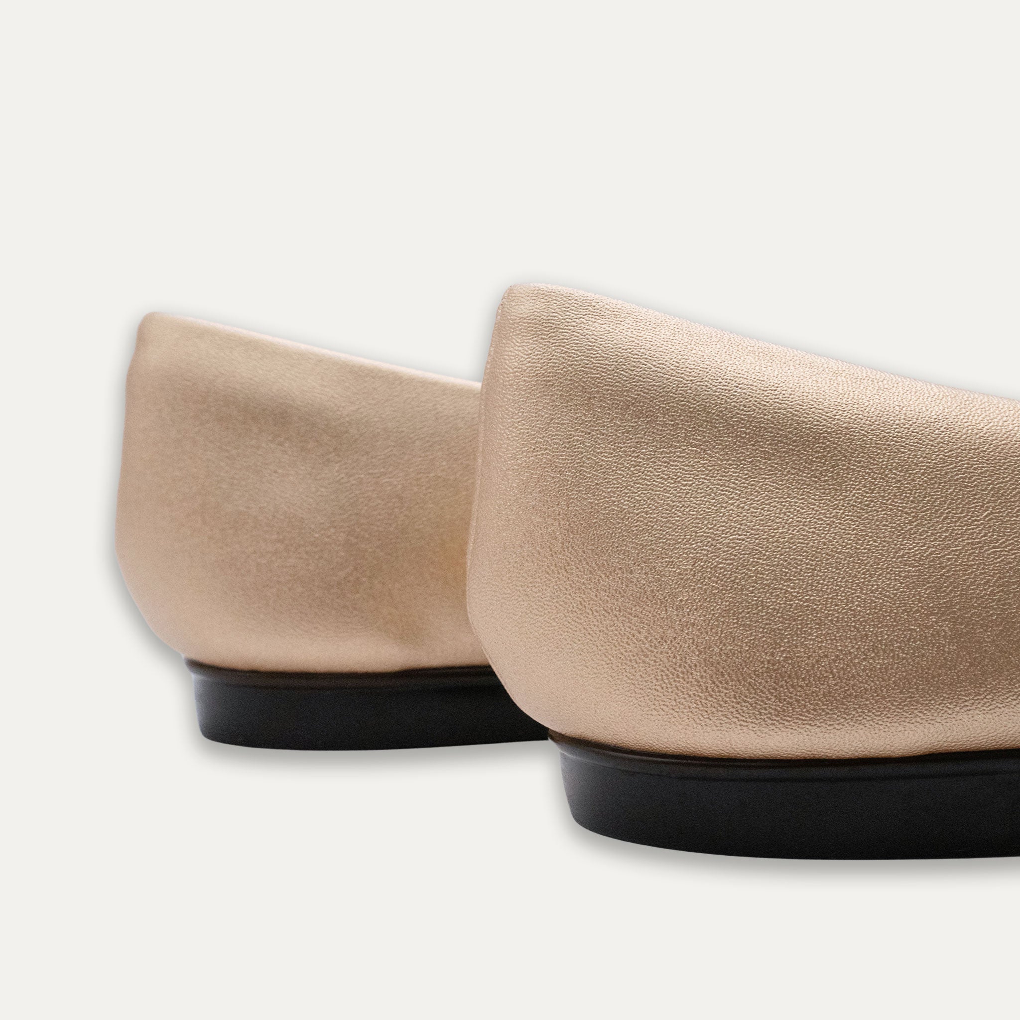 Lucia Metallic Bow Ballet Flats Light Gold