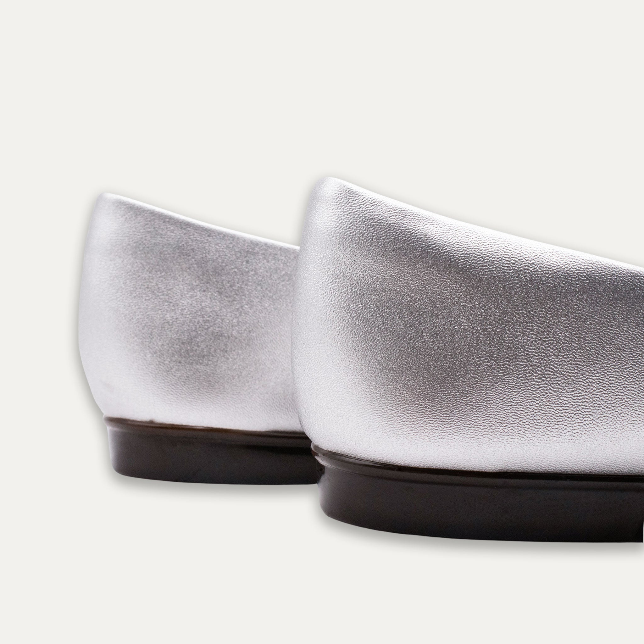 Adelina Pointed Toe Flats Light Silver