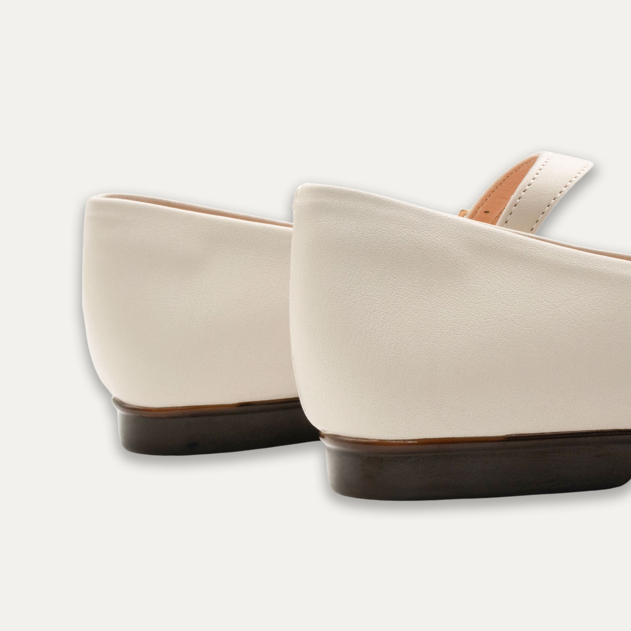 Maya Off-White Mary Jane Ballet Flats