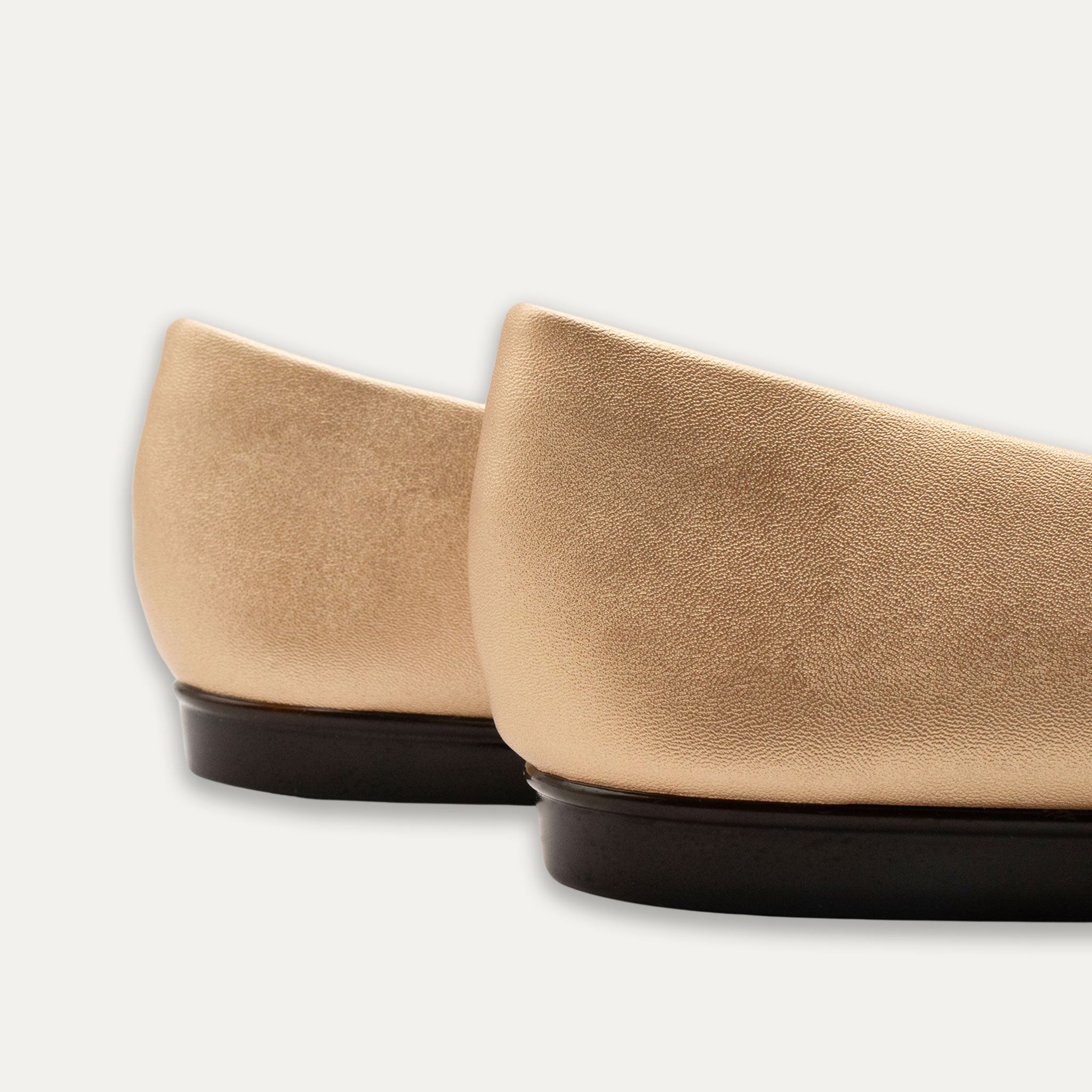 Elena Pointed Toe Flats Gold