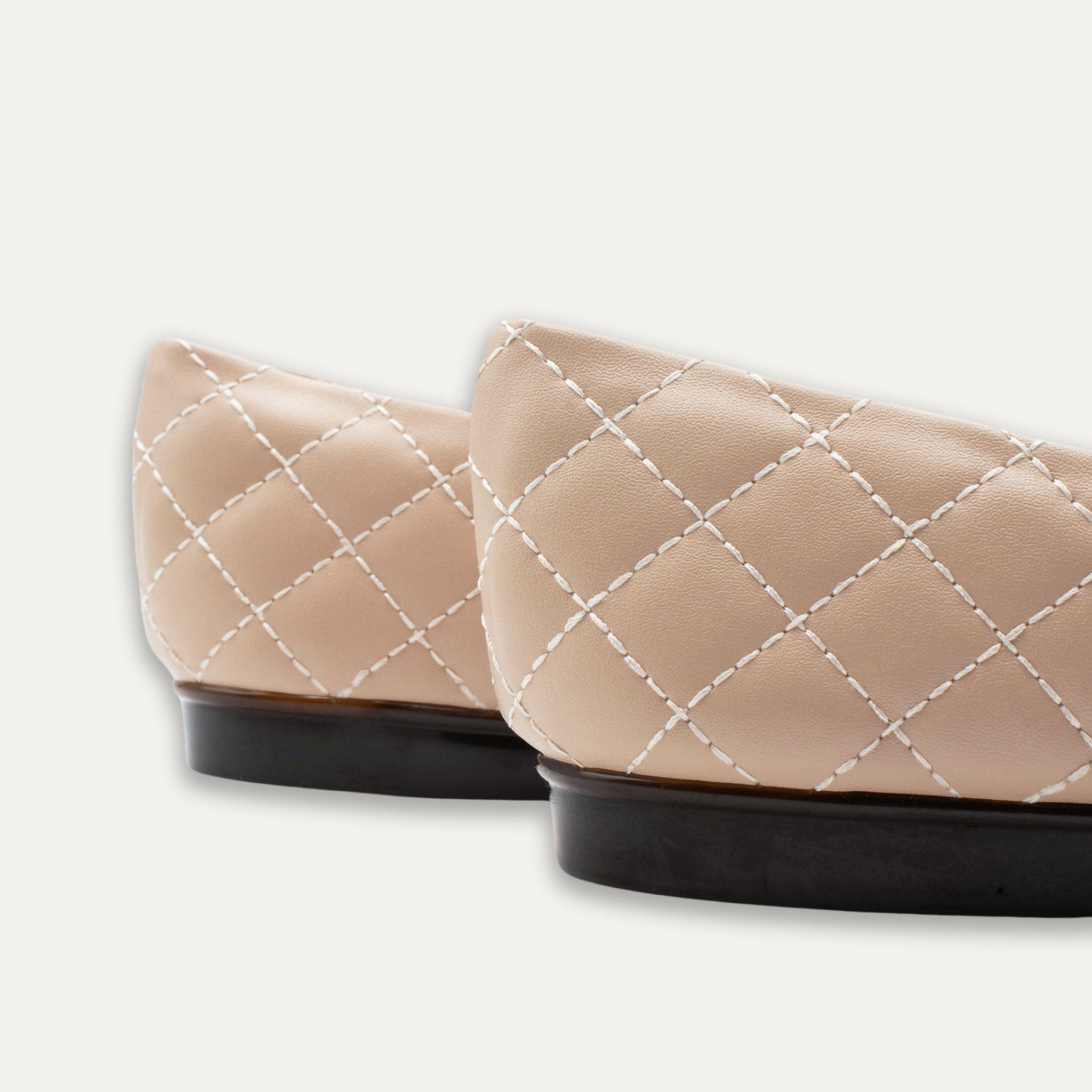 Adriana Bow Pointed Toe Flats Nude