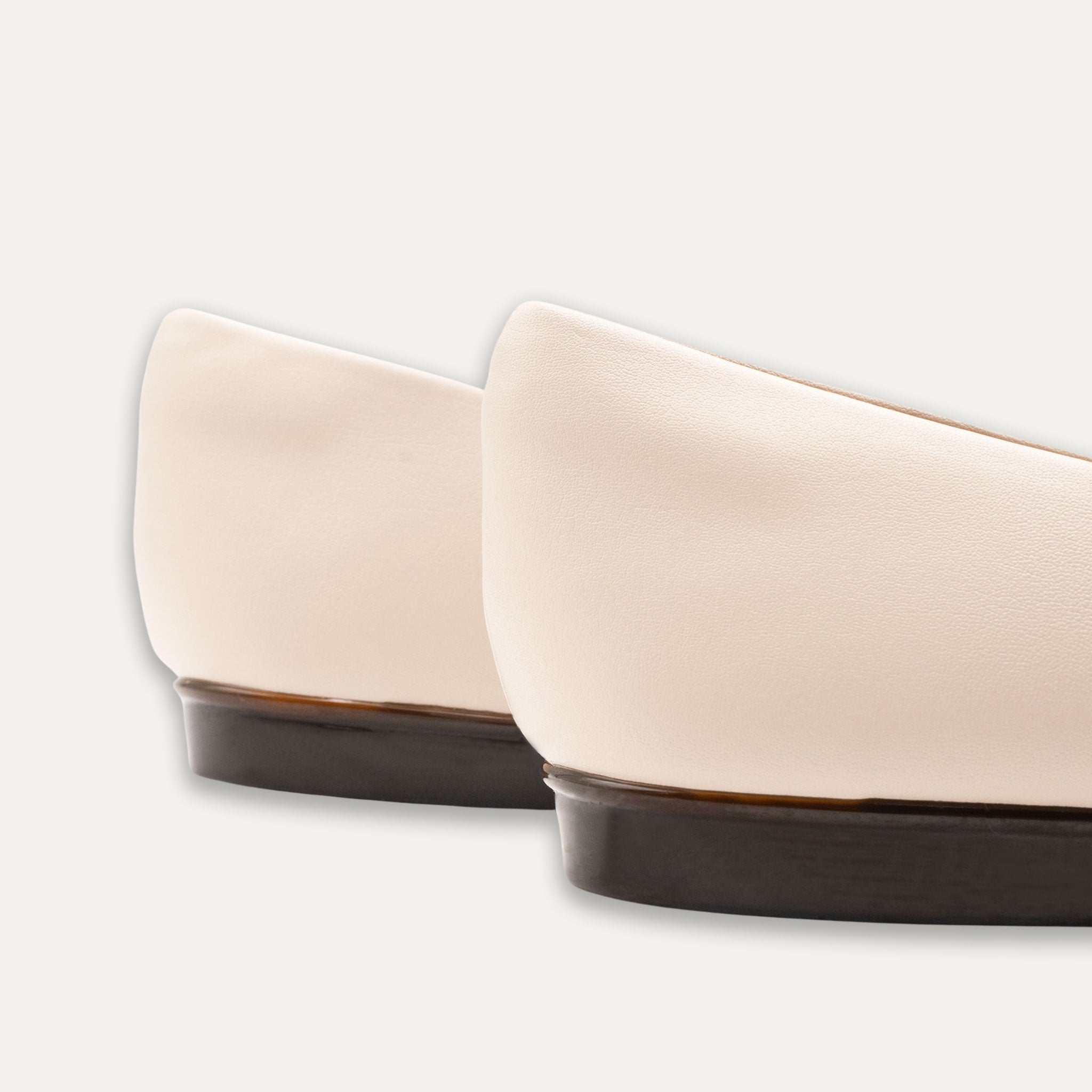 Elena Pointed Toe Flats Off White