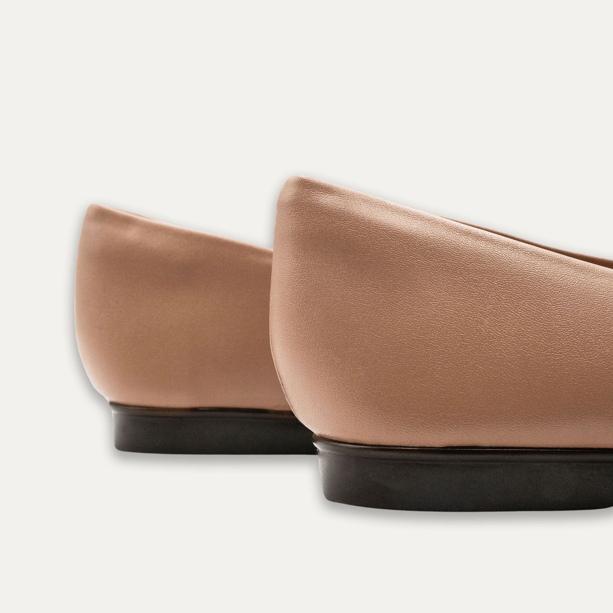 Leticia Heart Pointed Toe Flats Tan