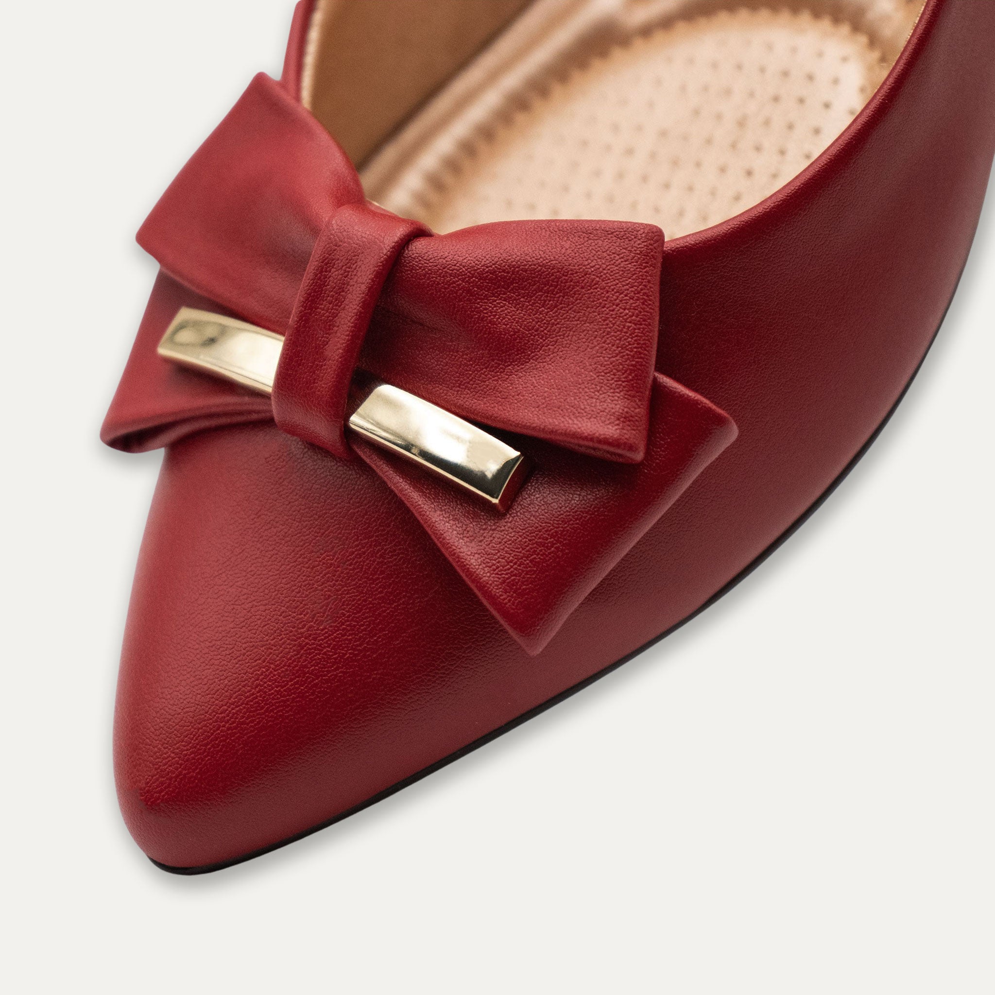 Belkis Pointed Toe Flats Red