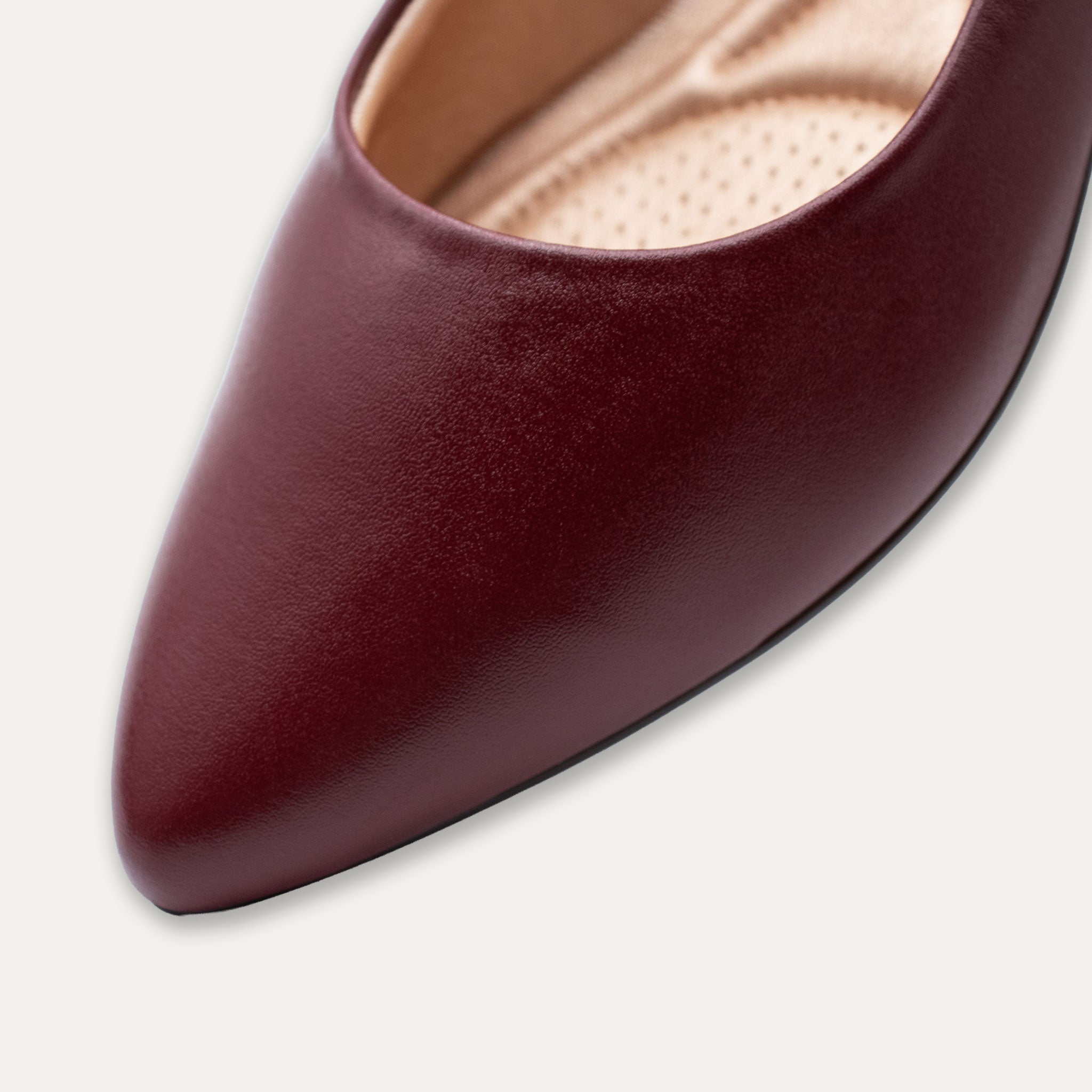 Mia Burgundy Mary Jane Pointed Flats