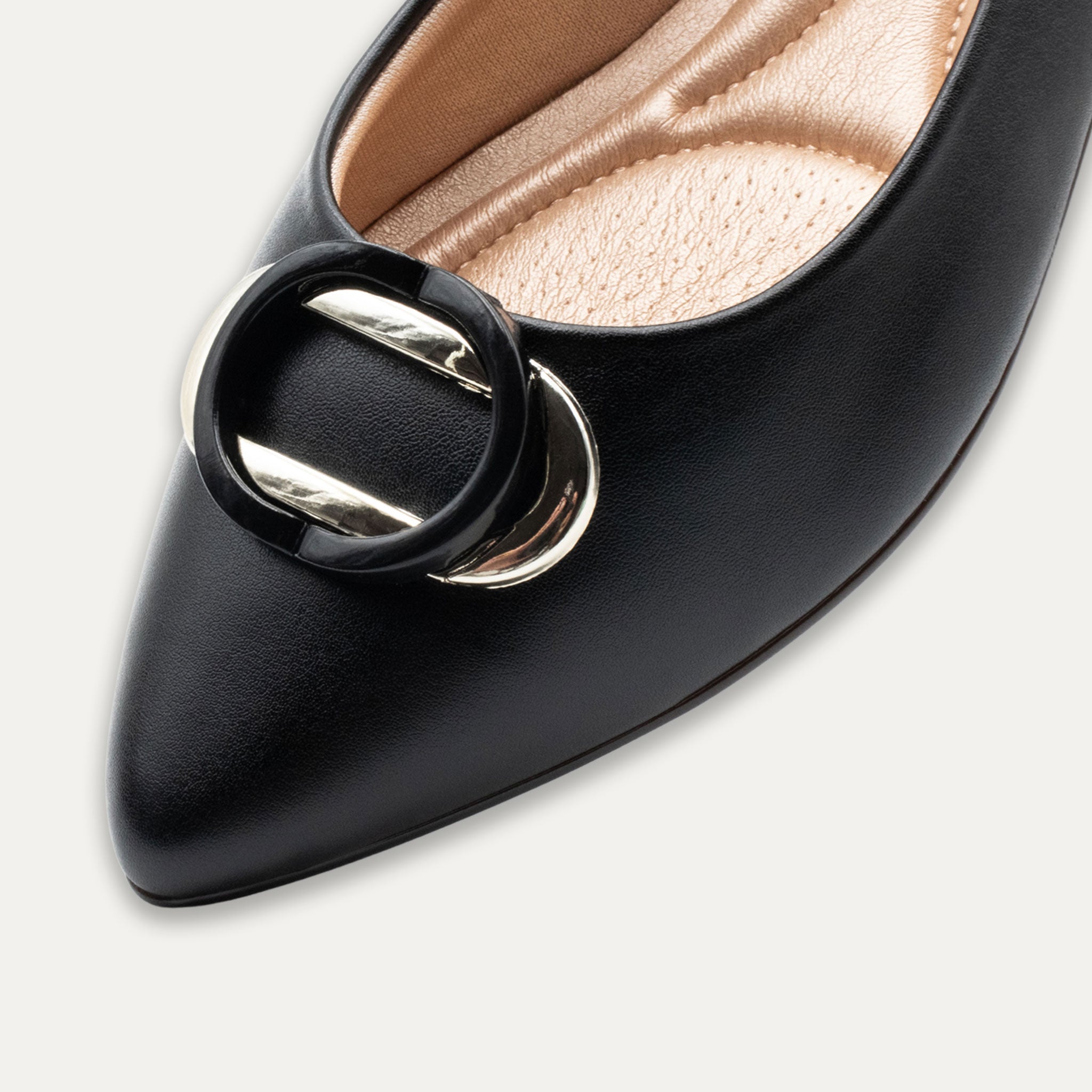 Isabella Black Pointed Toe Flats