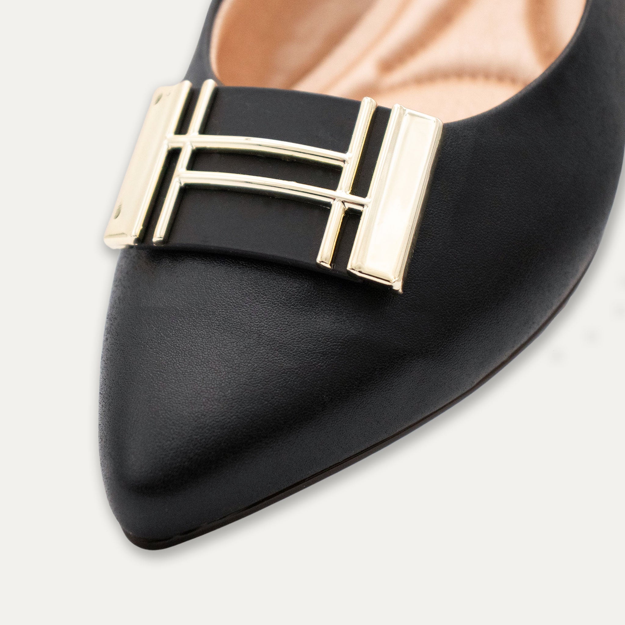 Analia Pointed Toe Flats Black