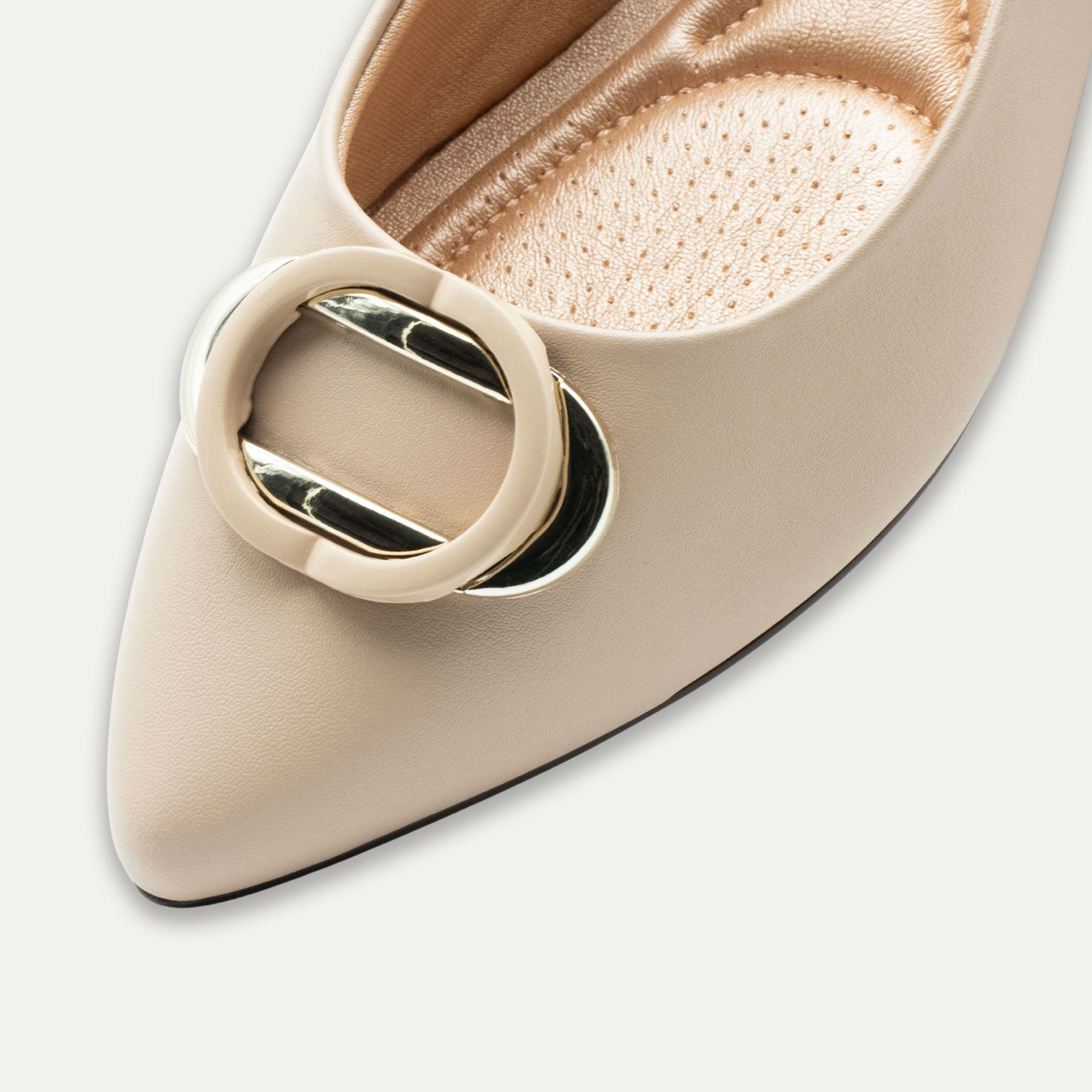 Isabella Nude Pointed Toe Flats