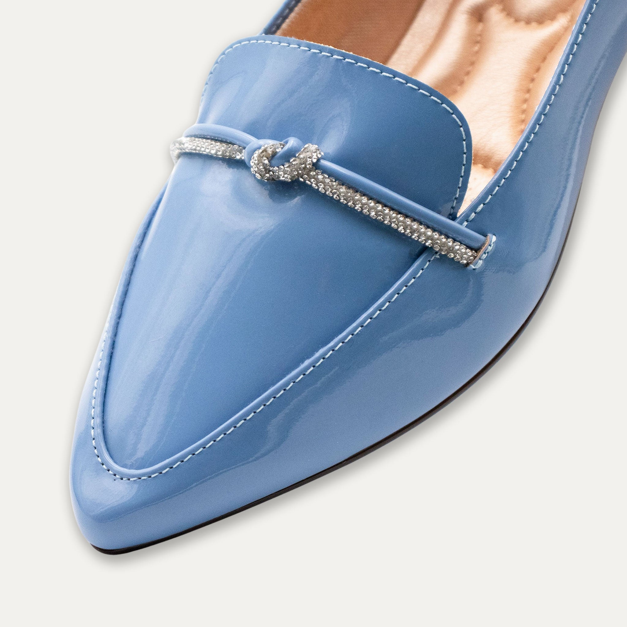 Viviana Pointed Toe Loafers Sky