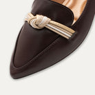 Leandra Coffee Knotted Loafers