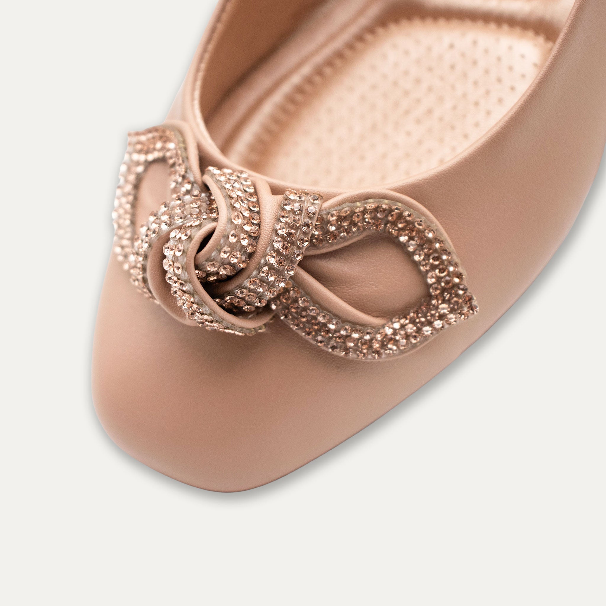 Catalina Crystal Bow Ballet Flats Antique
