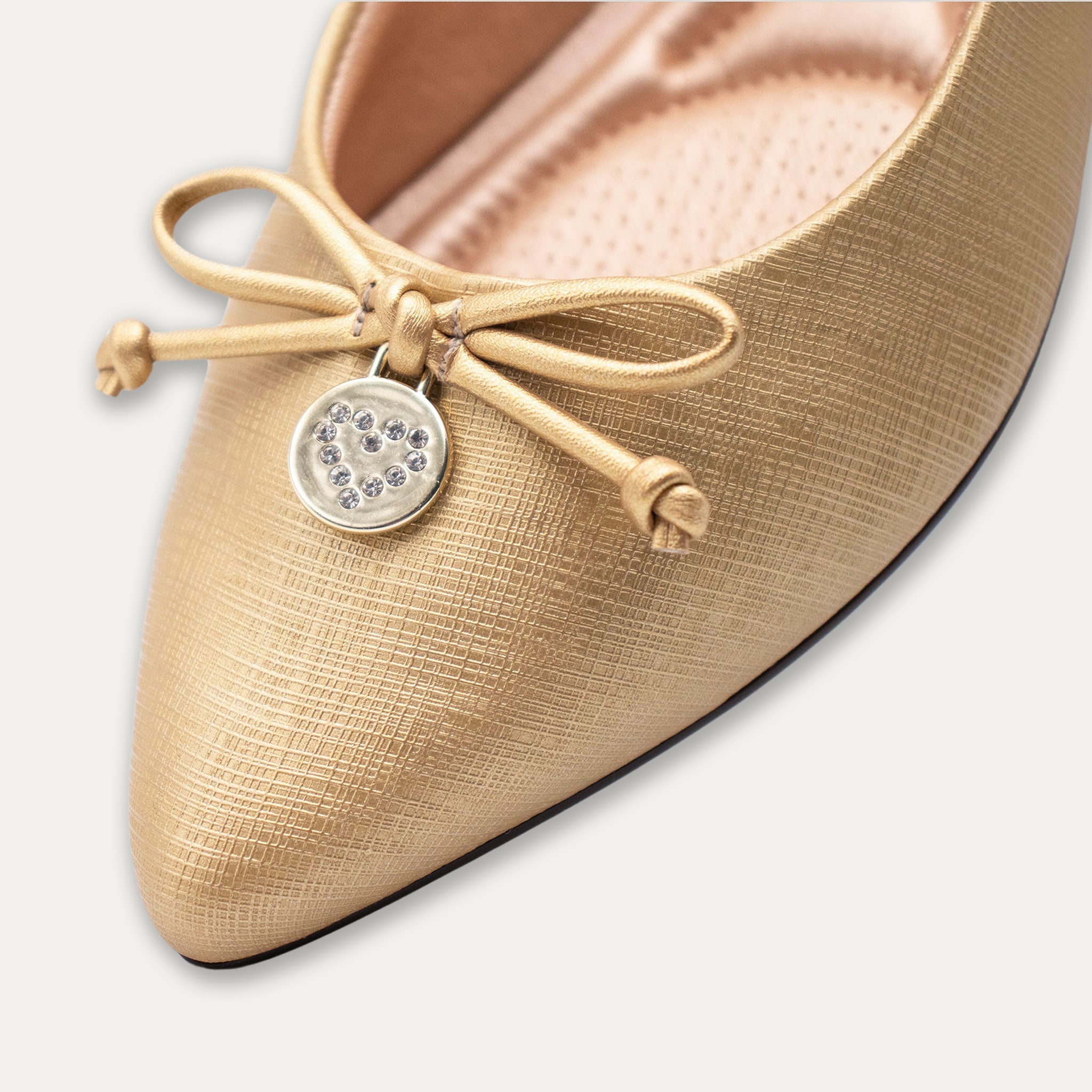 Yesenia Pointed Toe Flats Gold