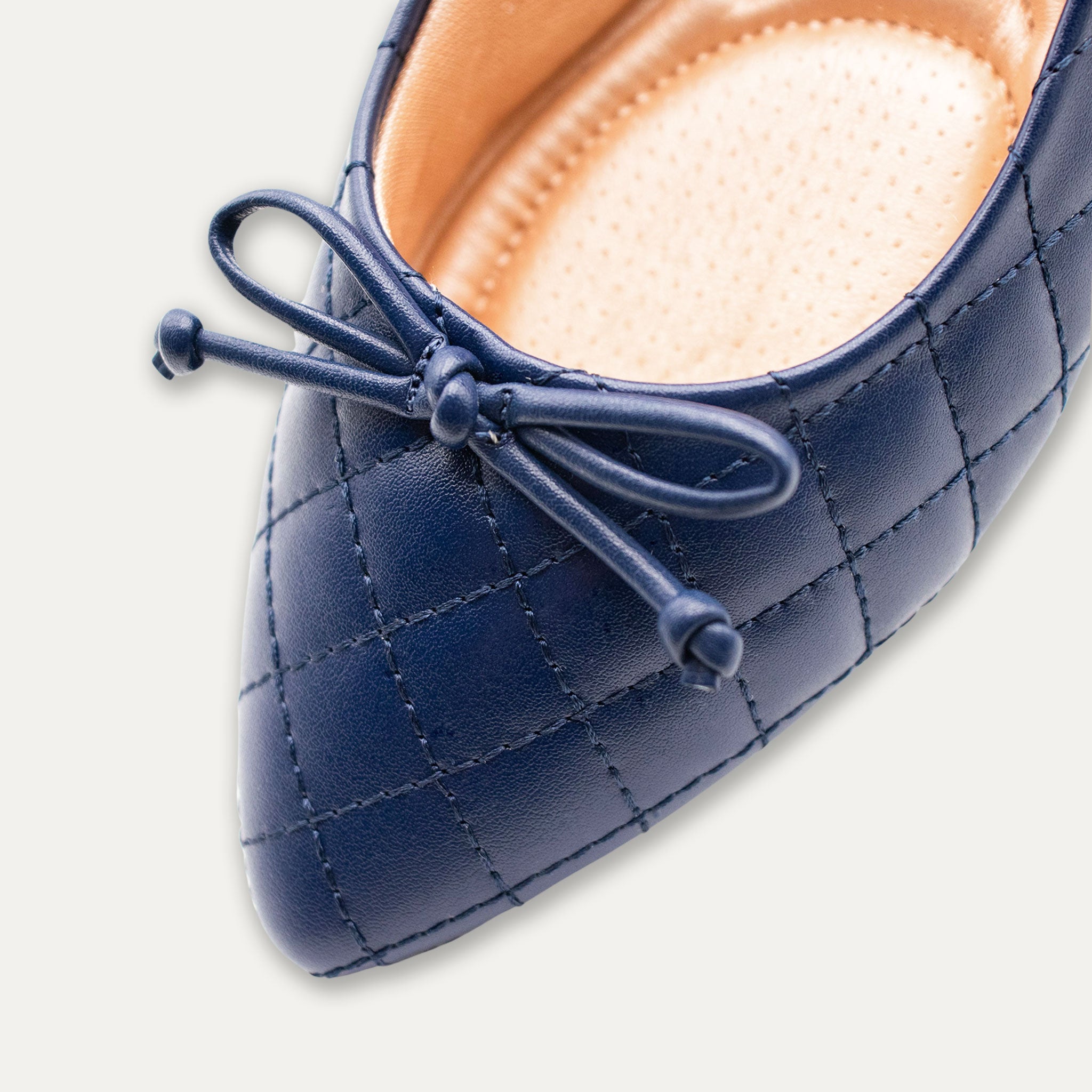 Adriana Bow Pointed Toe Flats Indigo