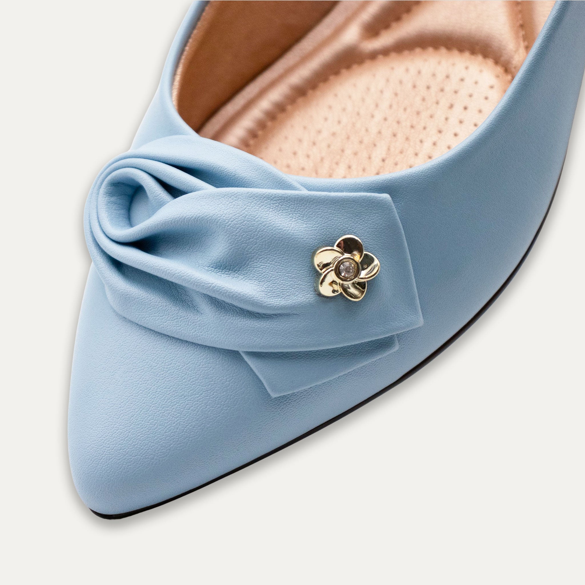 Carmen Pointed Toe Flats Blue
