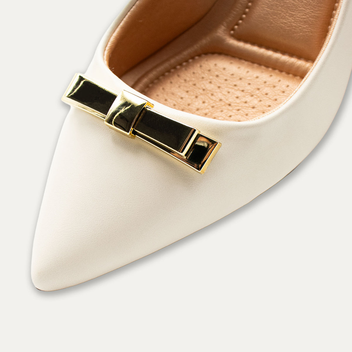 Vidalina Off-White Block Heels