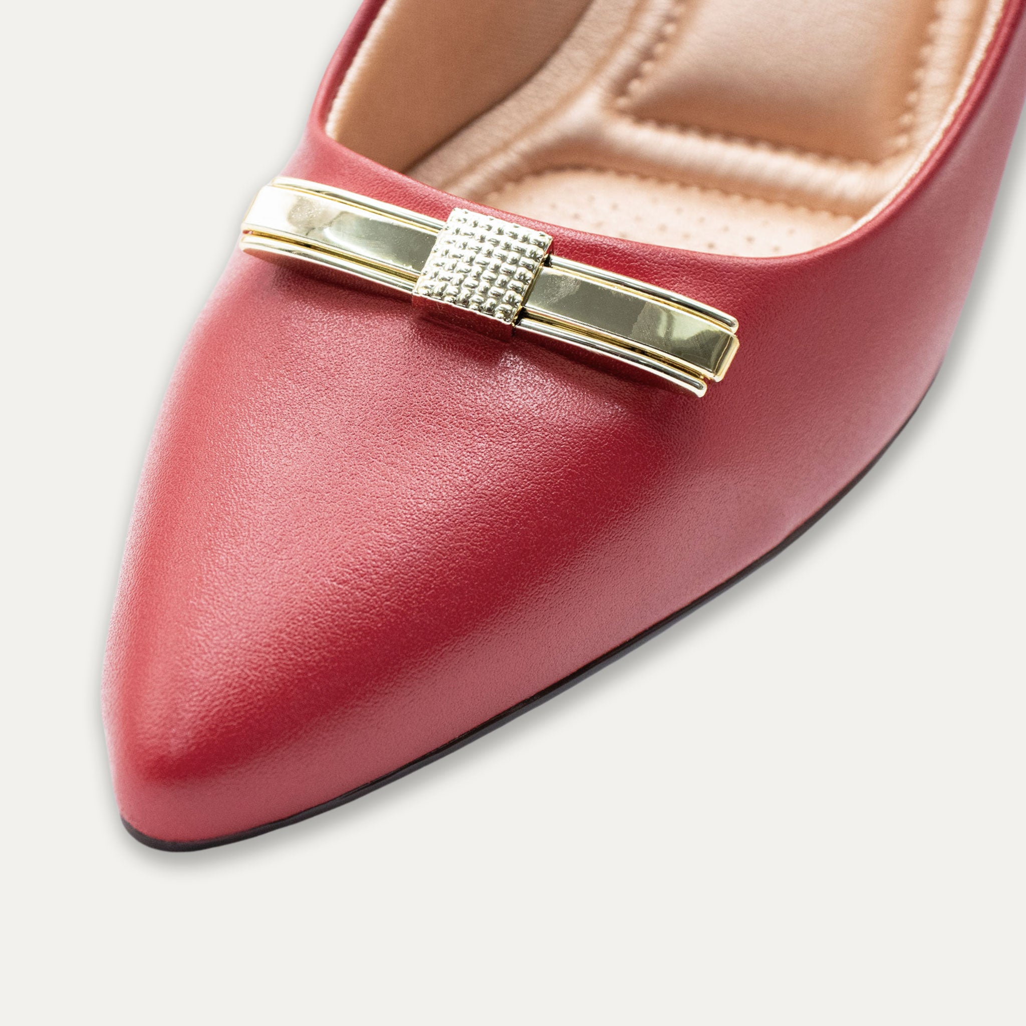 Valentina Red Block Heels