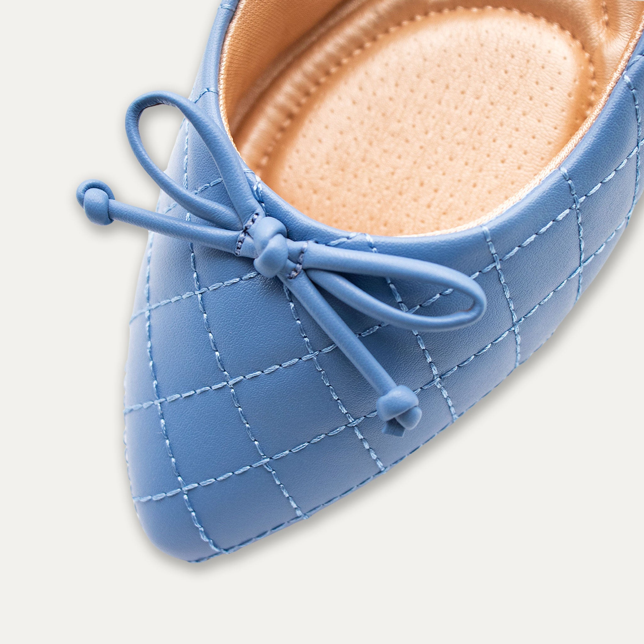 Adriana Bow Pointed Toe Flats Sky