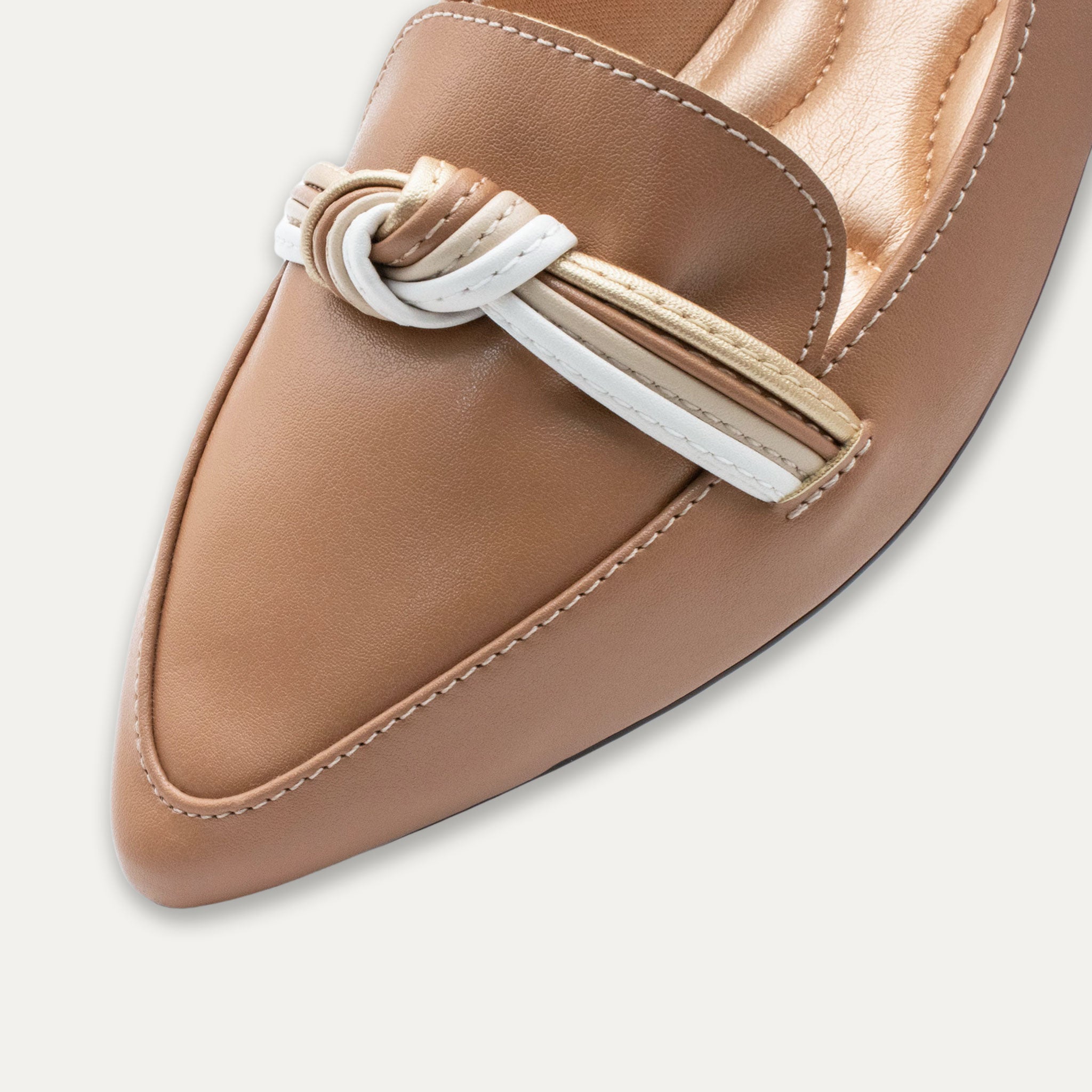 Leandra Tan Knotted Loafer