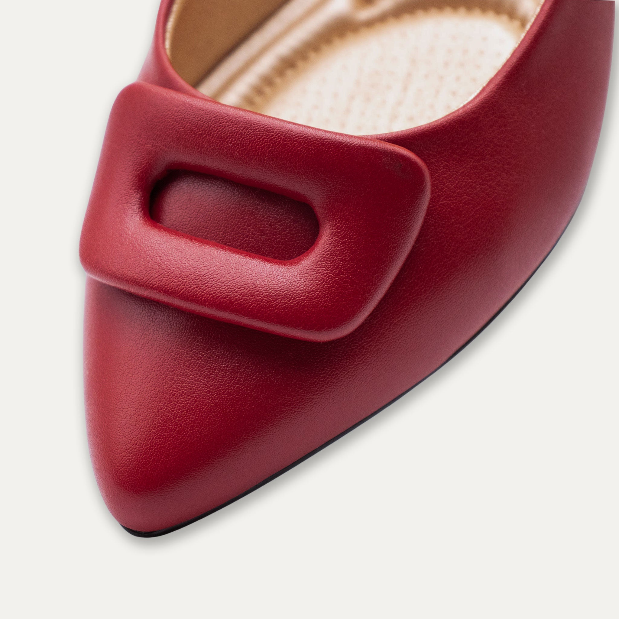 Lia Pointed Toe Flats Red