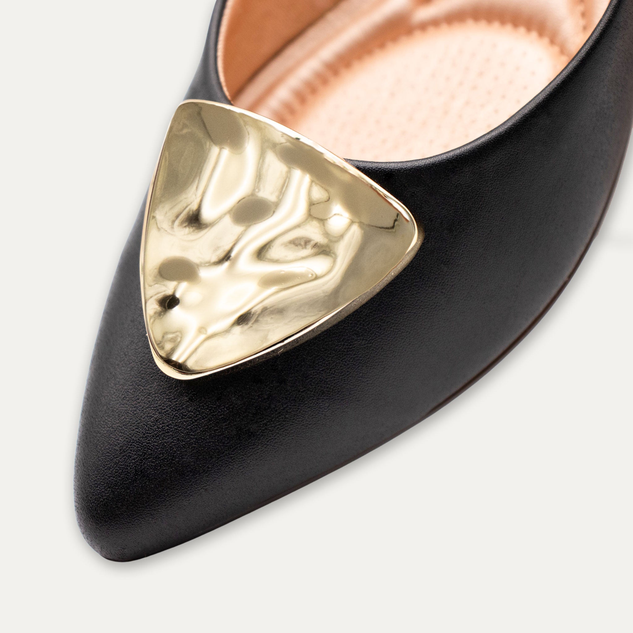 Elena Pointed Toe Flats Black