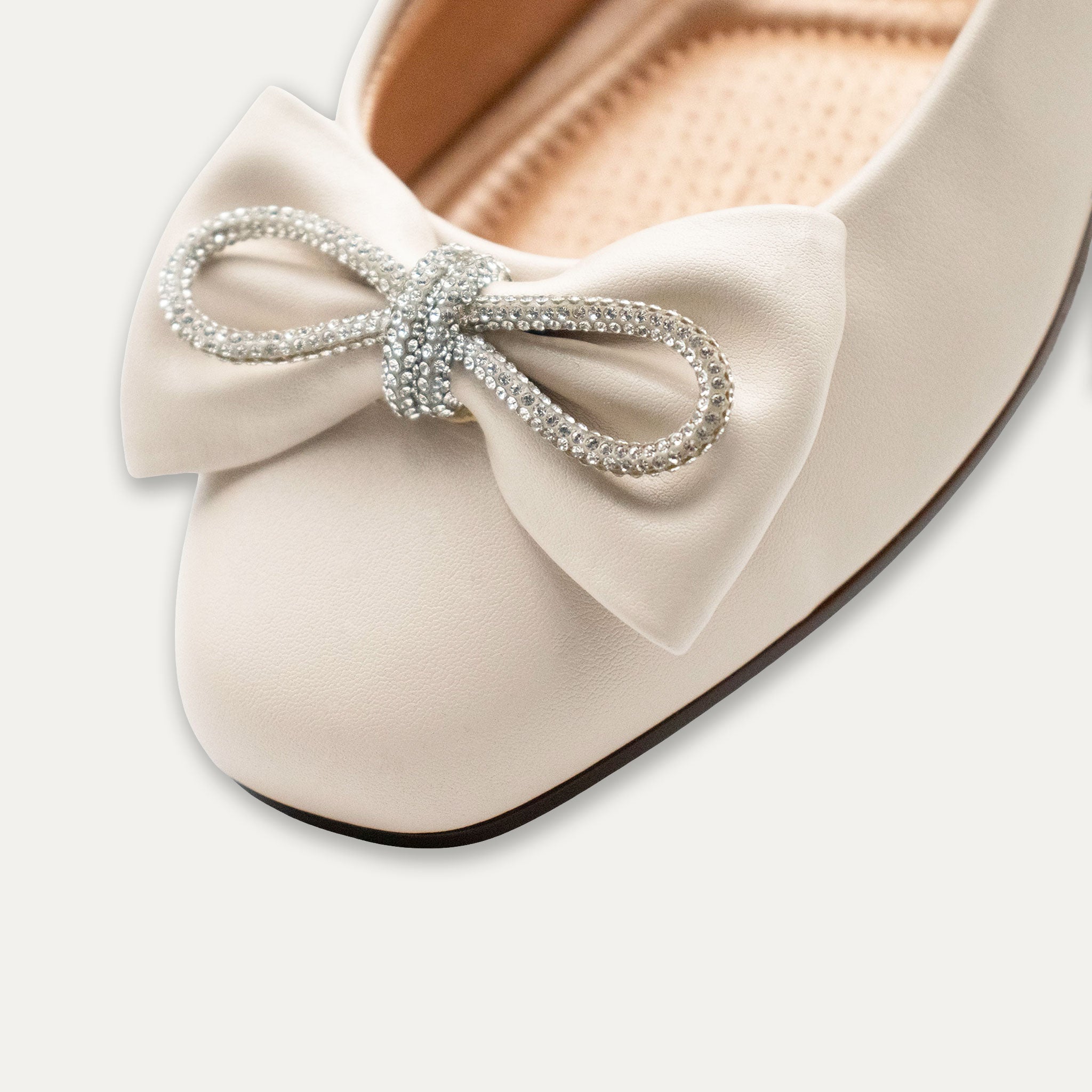 Julie Crystal Lazo Ballet Flats Off White