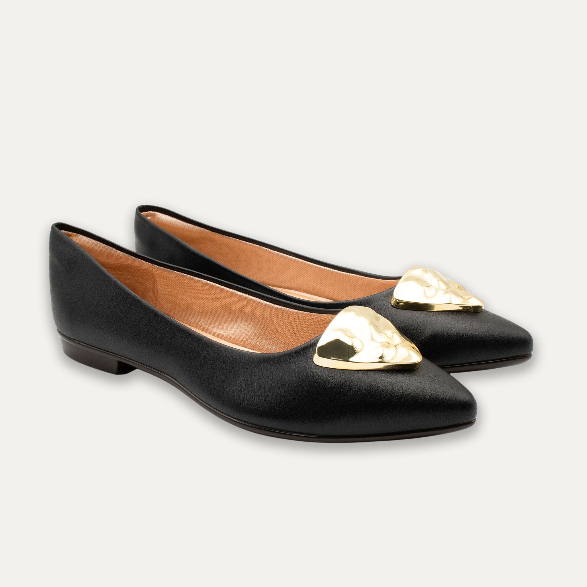 Elena Pointed Toe Flats Black