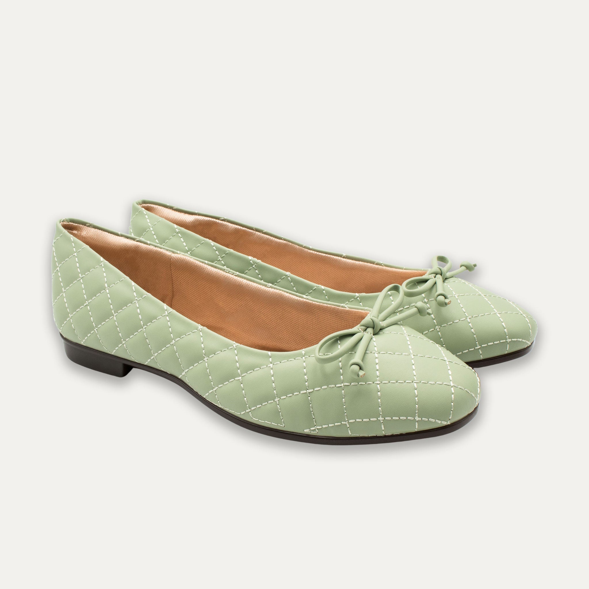 Adria Bow Ballet Flats Matcha