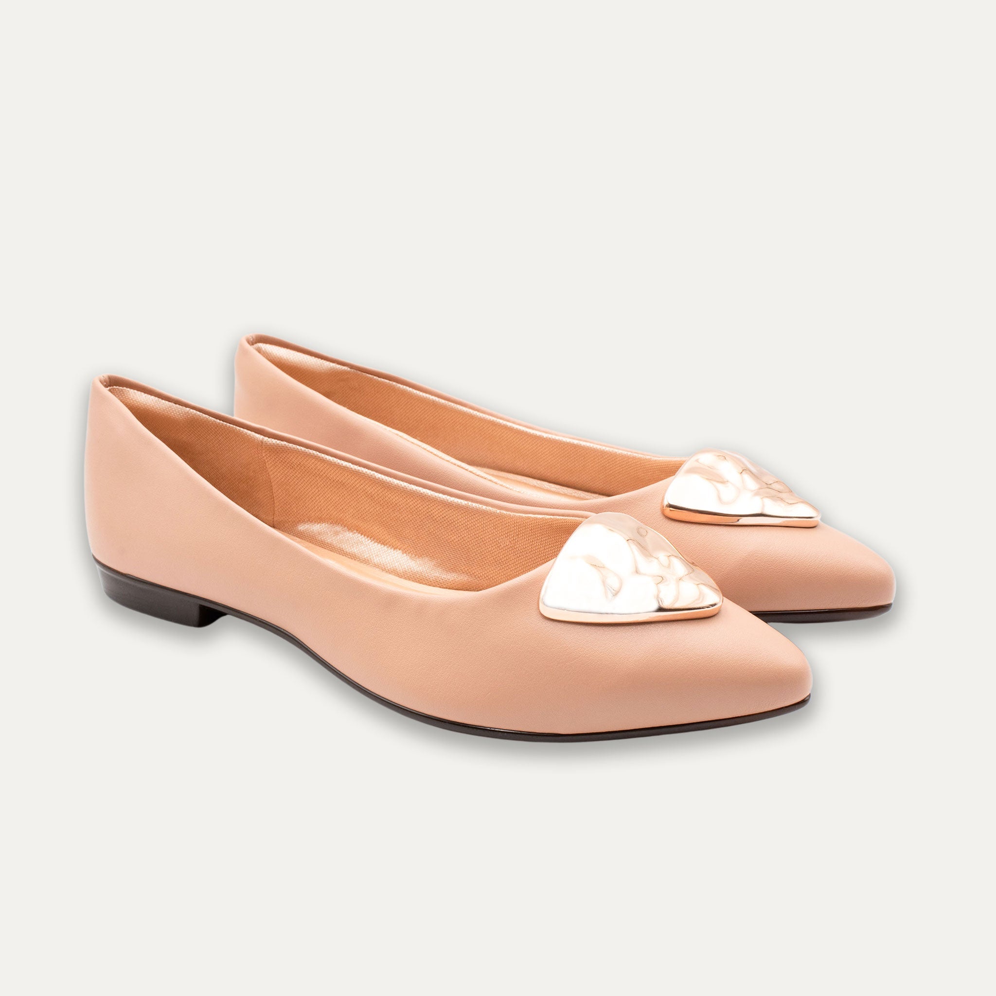 Elena Pointed Toe Flats Pele