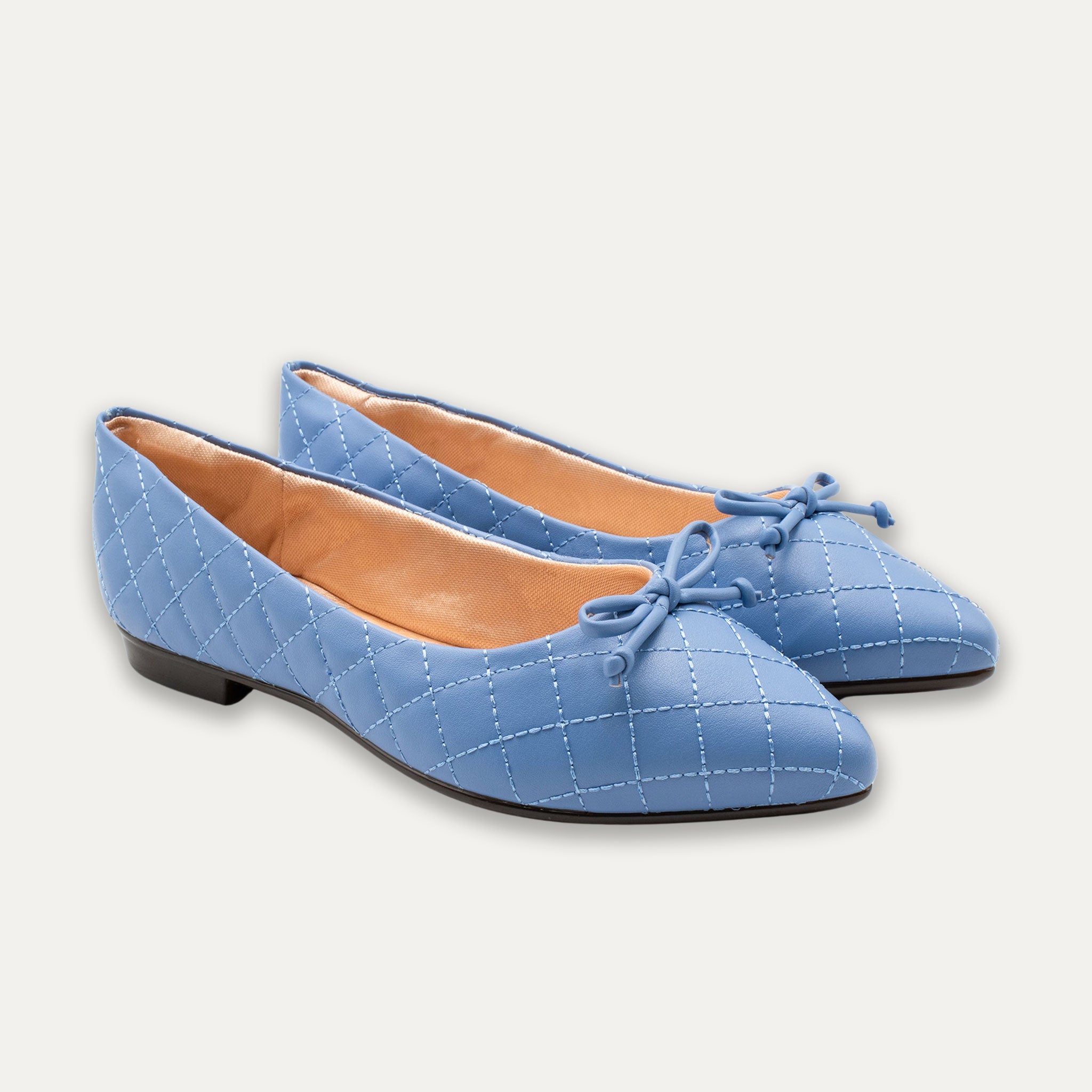 Adriana Bow Pointed Toe Flats Sky