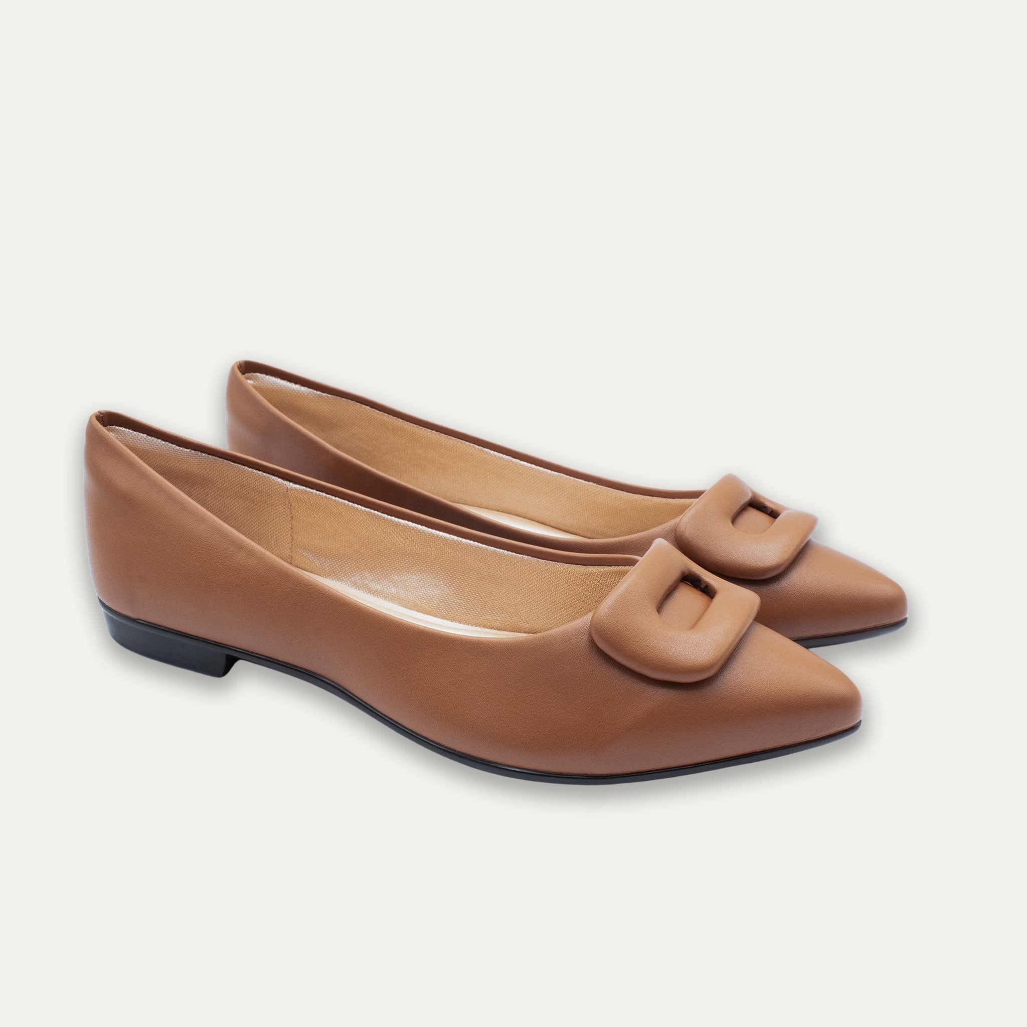 Lia Pointed Toe Flats Whisky