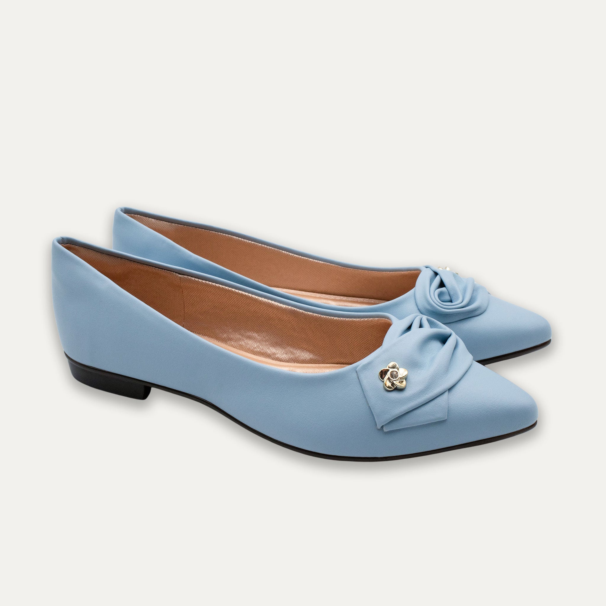 Carmen Pointed Toe Flats Blue