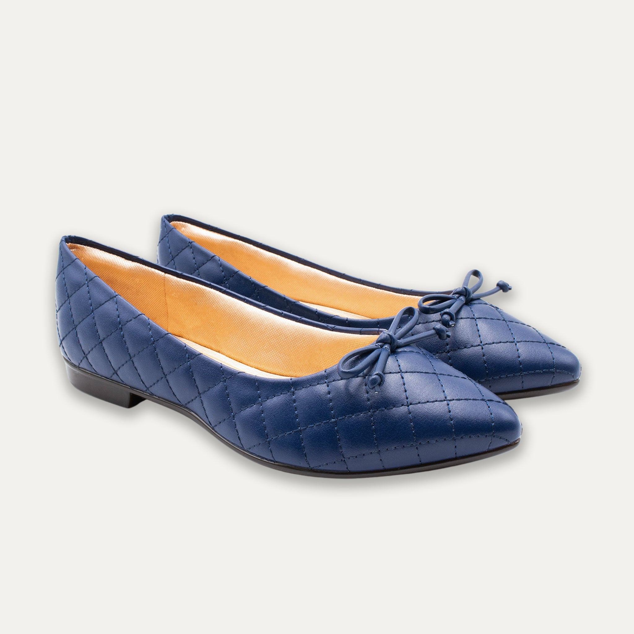 Adriana Bow Pointed Toe Flats Indigo