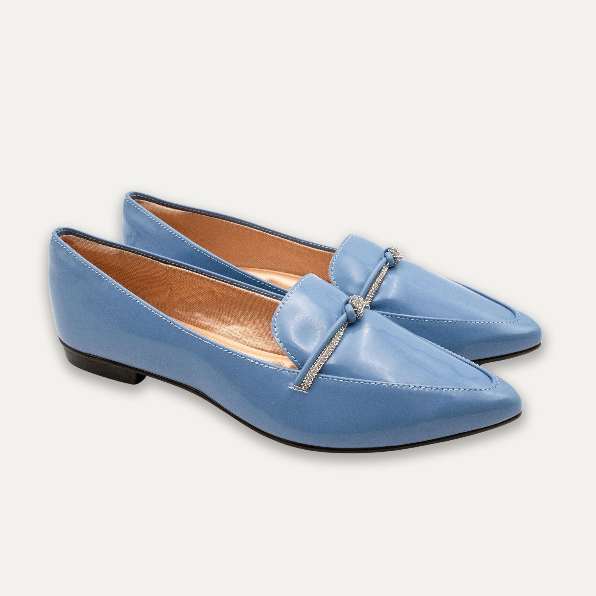 Viviana Pointed Toe Loafers Sky