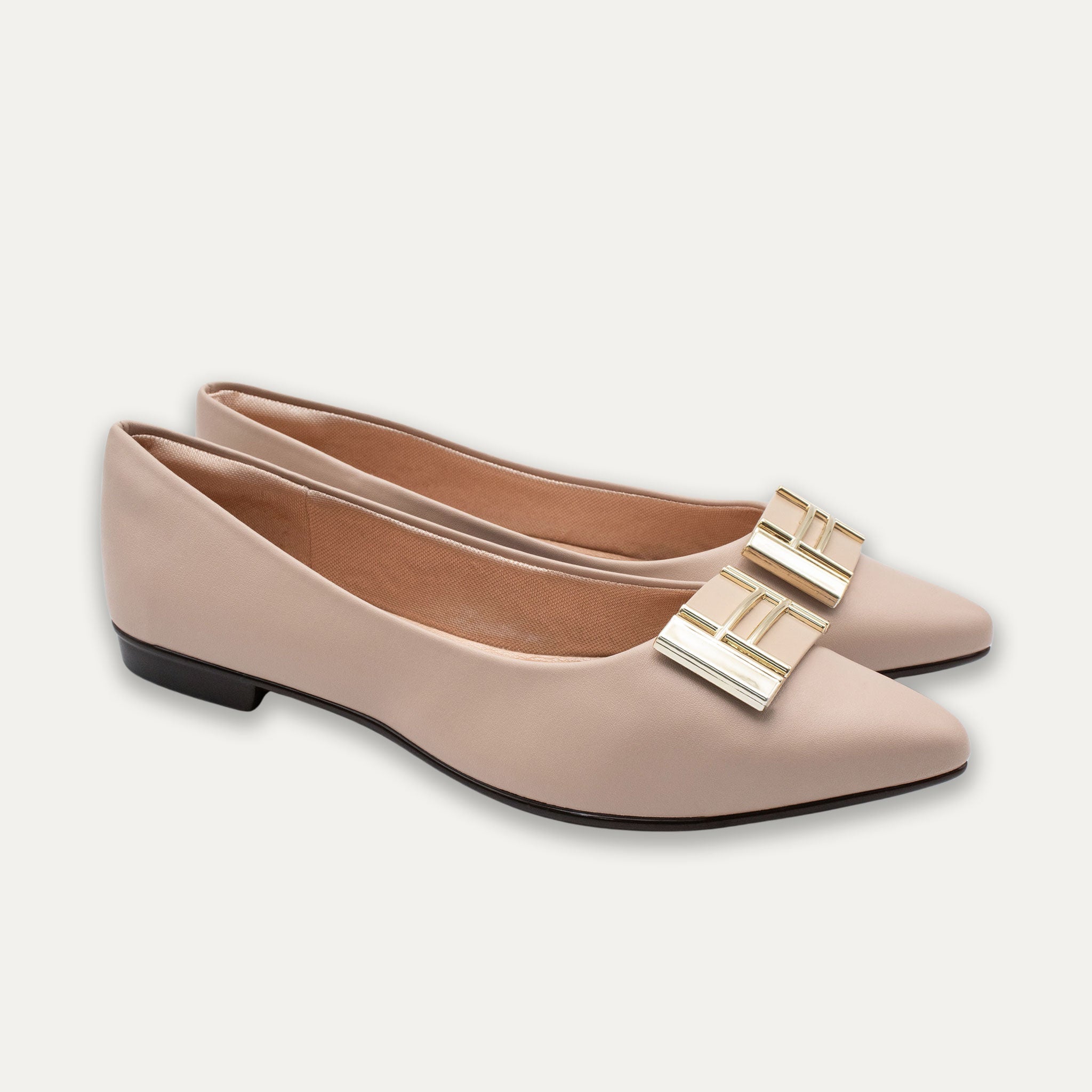 Analia Pointed Toe Flats Nude