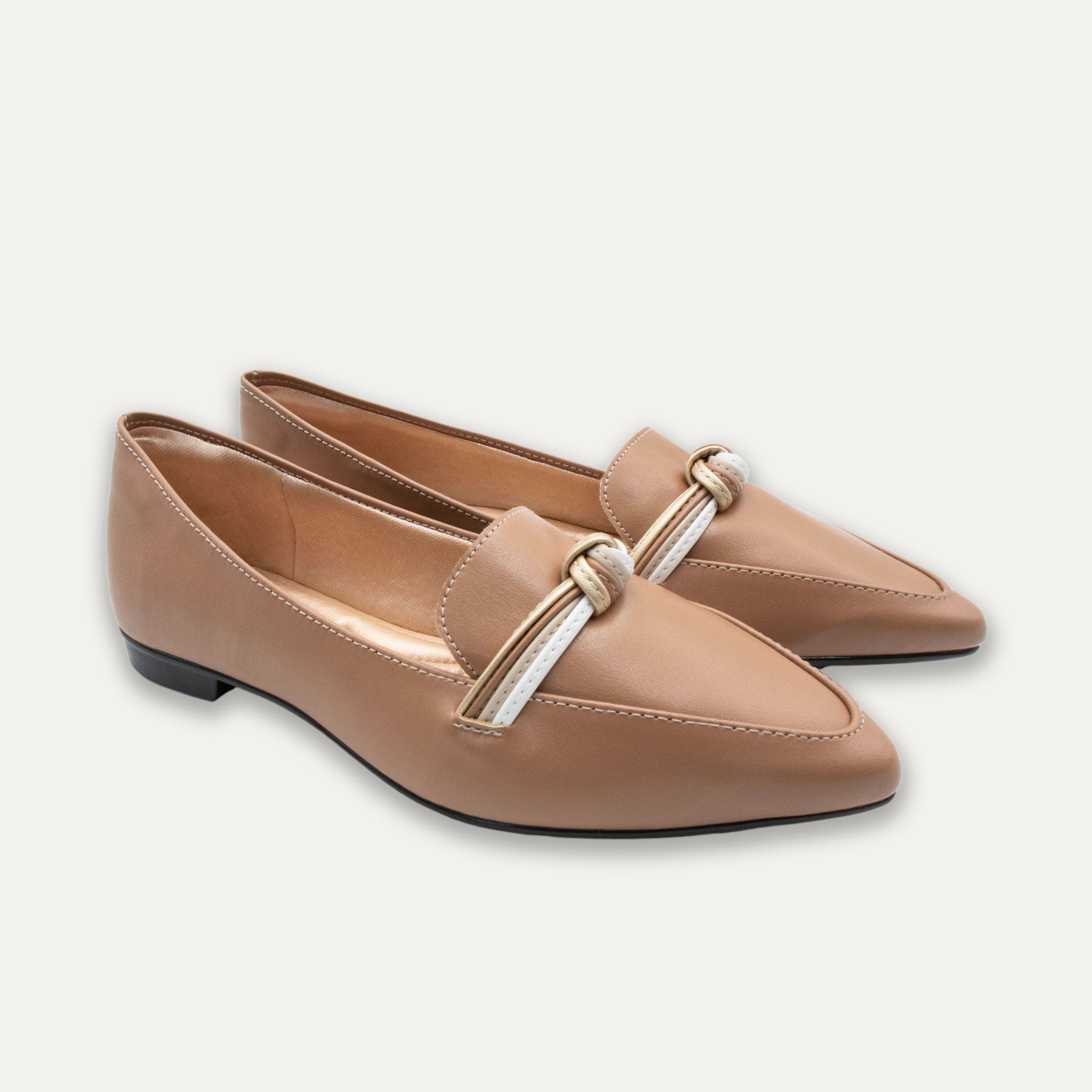 Leandra Tan Knotted Loafer