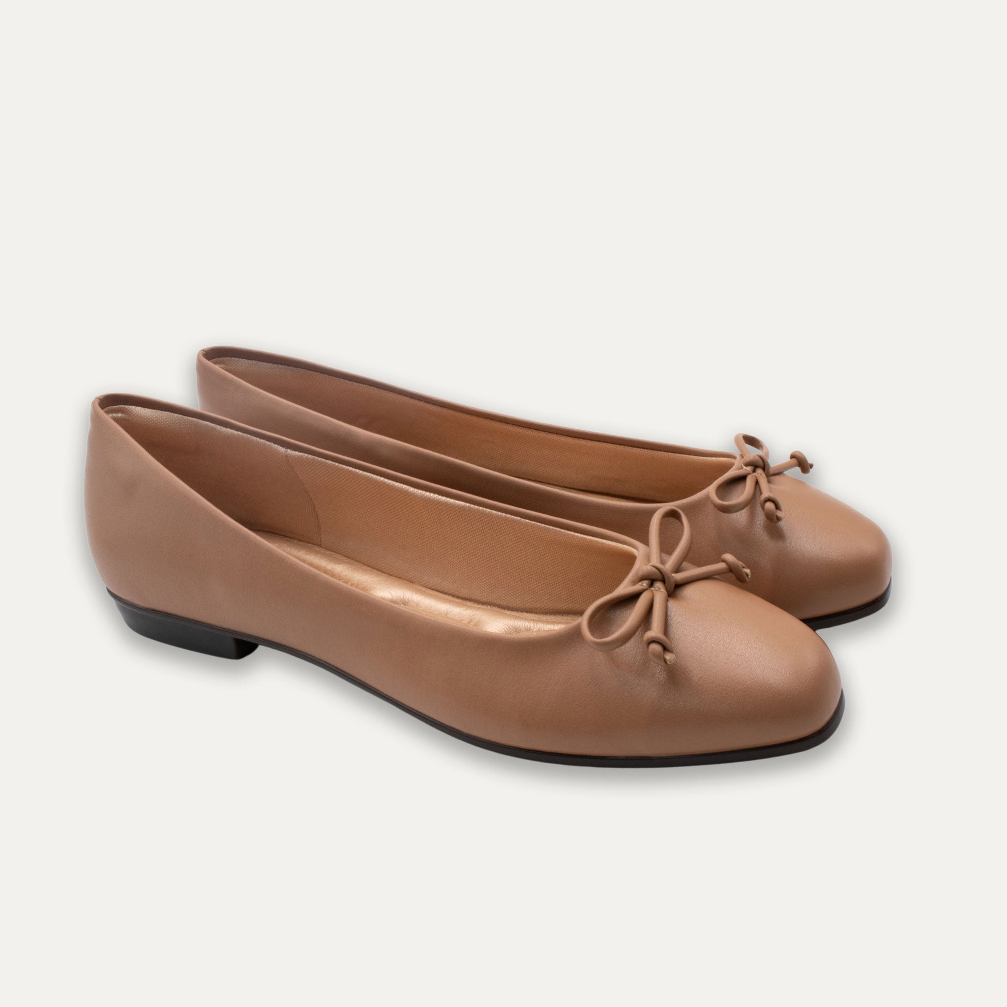 Adria Napa Tan Bow Ballet Flats