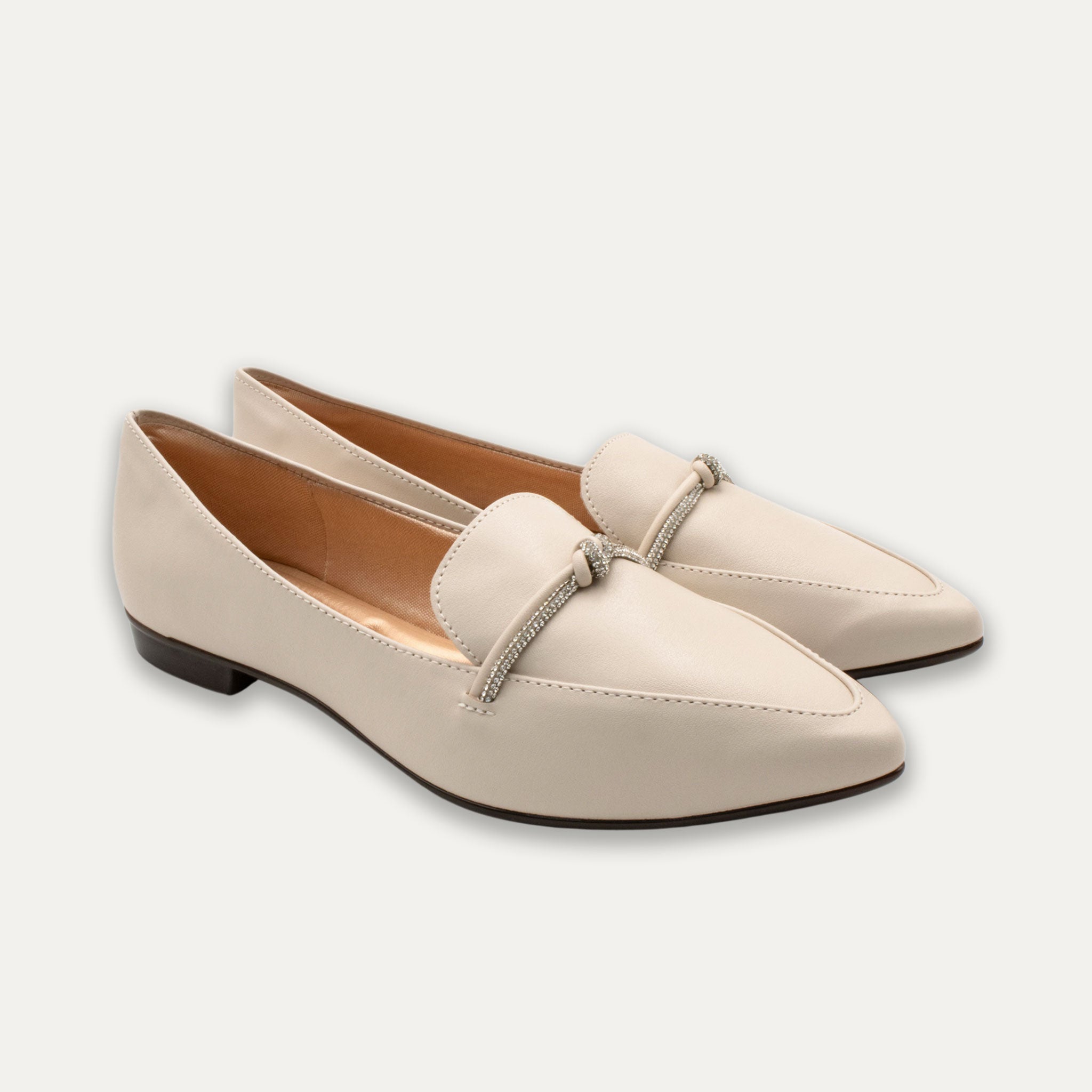 Viviana Napa Off-White Loafers
