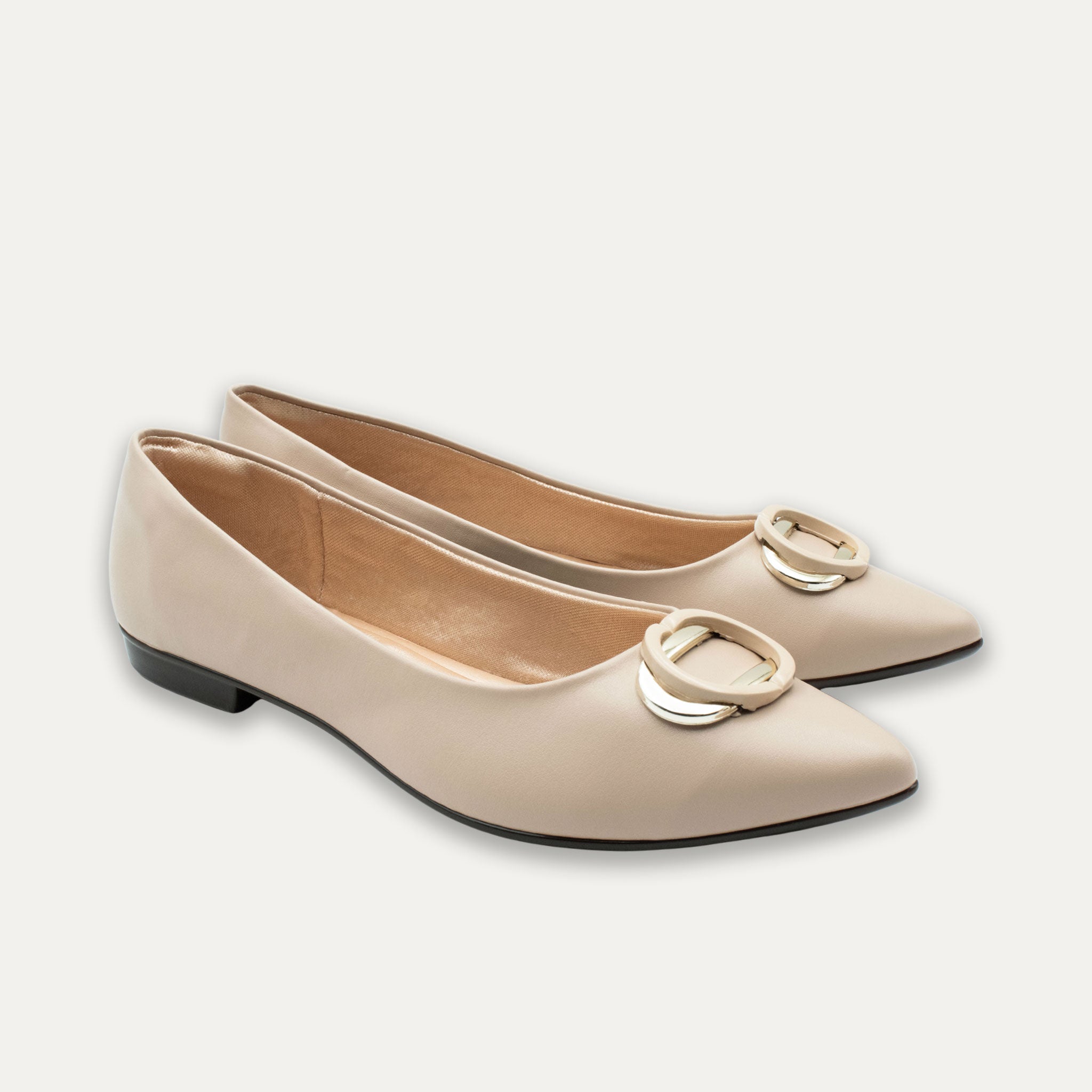Isabella Nude Pointed Toe Flats