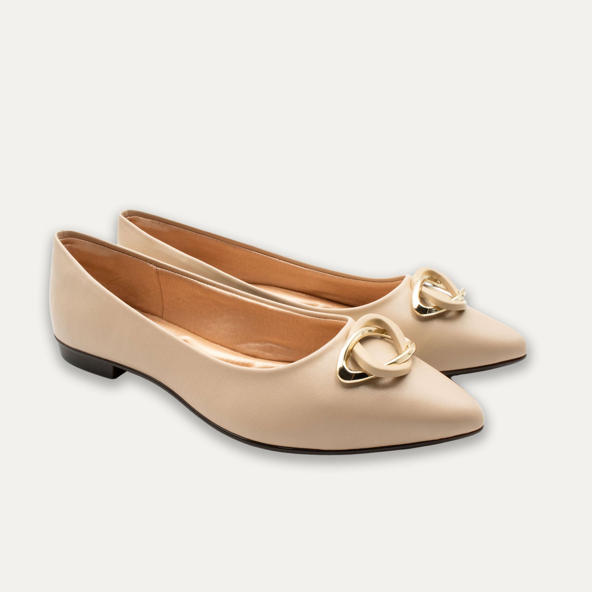Rosa Cream Pointed Toe Flats