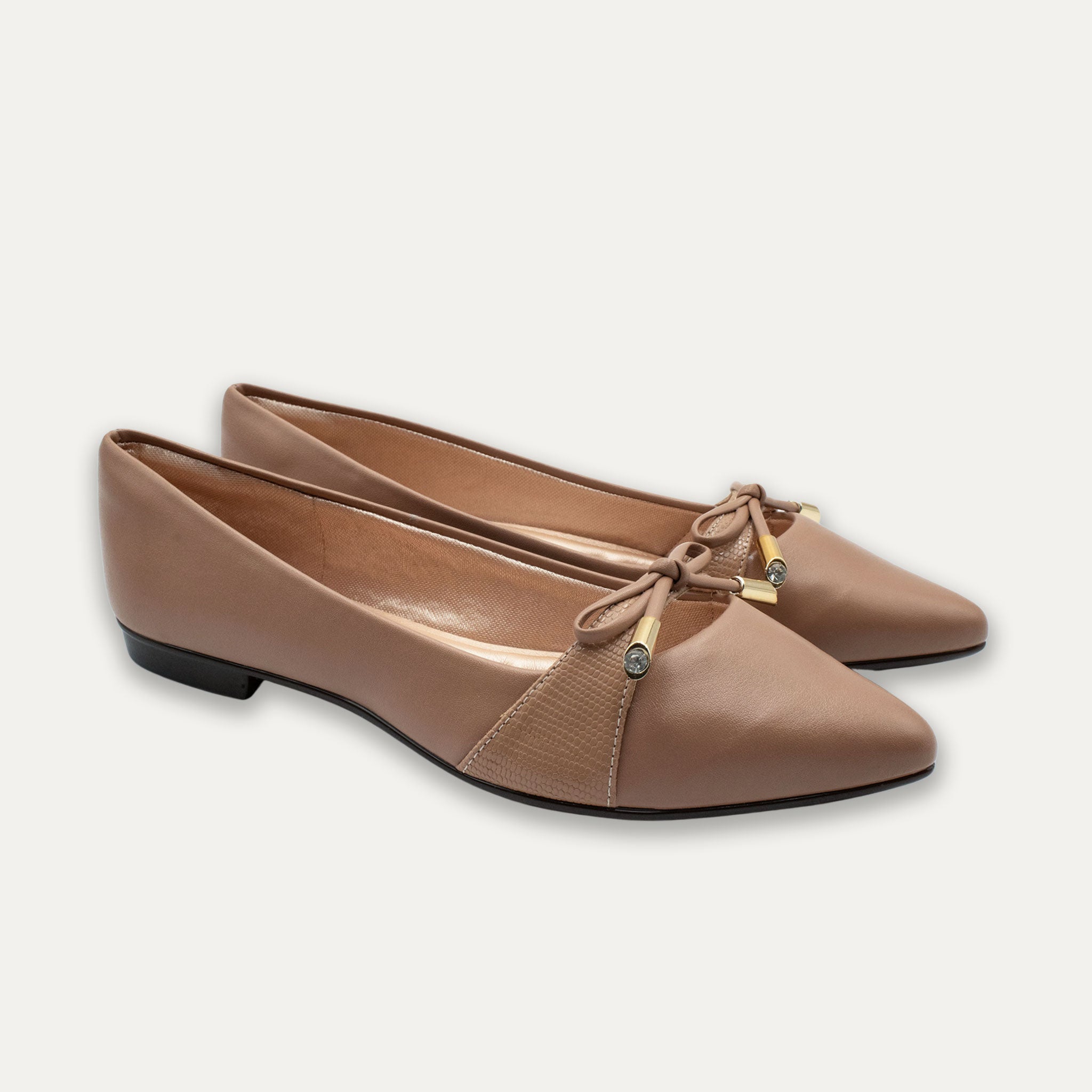 Josefina Pointed Toe Flats Tan