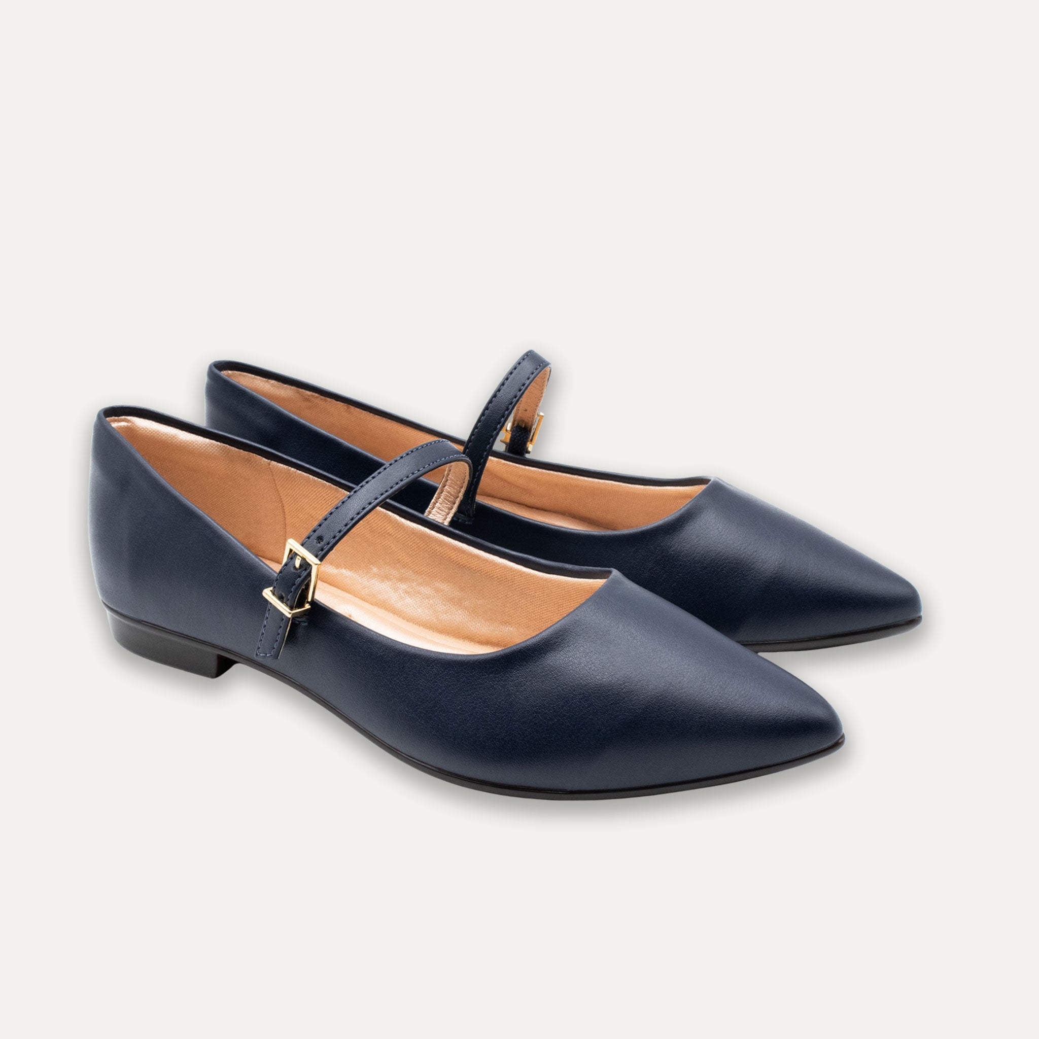 Mia Marine Mary Jane Pointed Flats