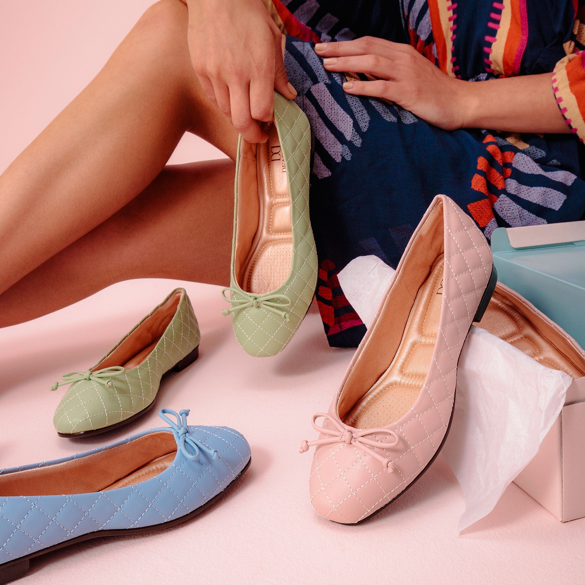 Adria Bow Ballet Flats Matcha