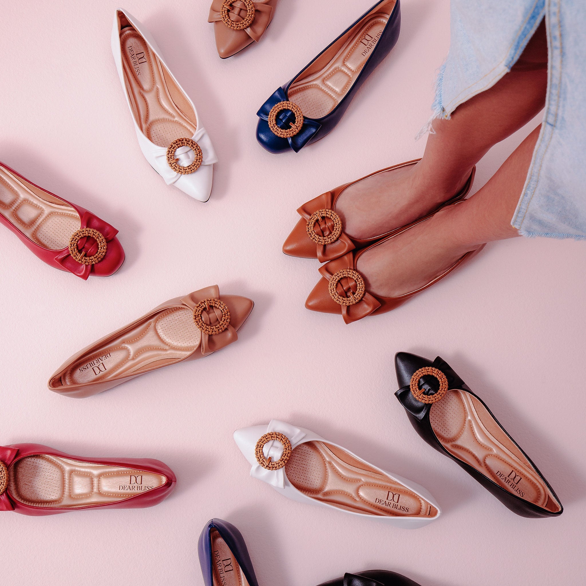 Ana Ballet Flats Red