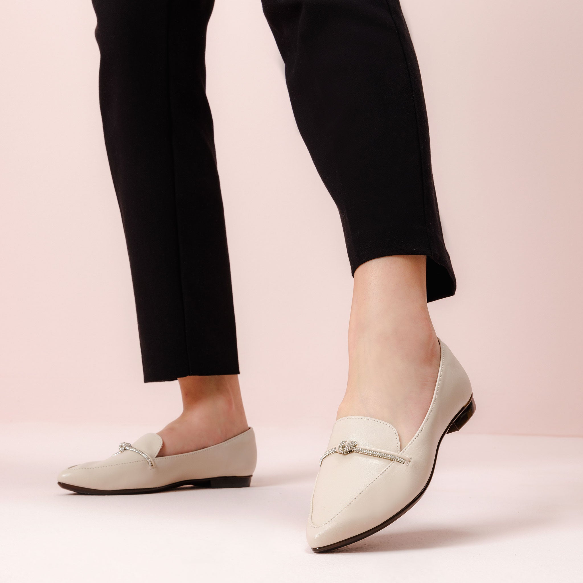 Viviana Napa Off-White Loafers
