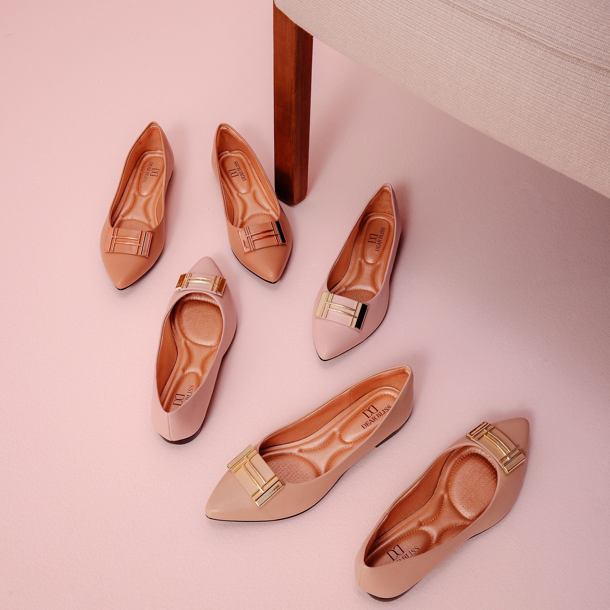 Analia Pointed Toe Flats Candy